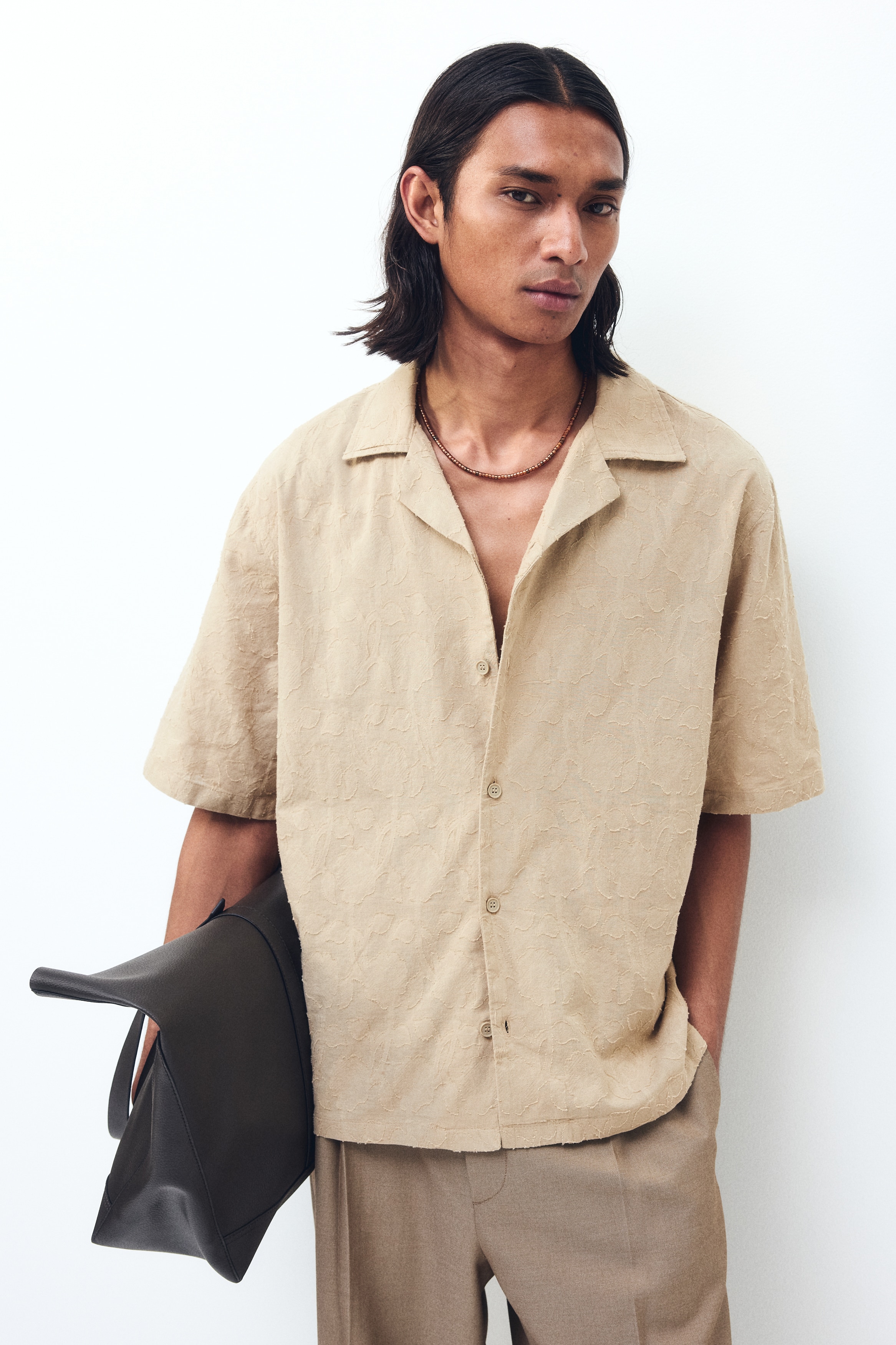 Relaxed-Fit Textured Resort Shirt from H&M - $49.99