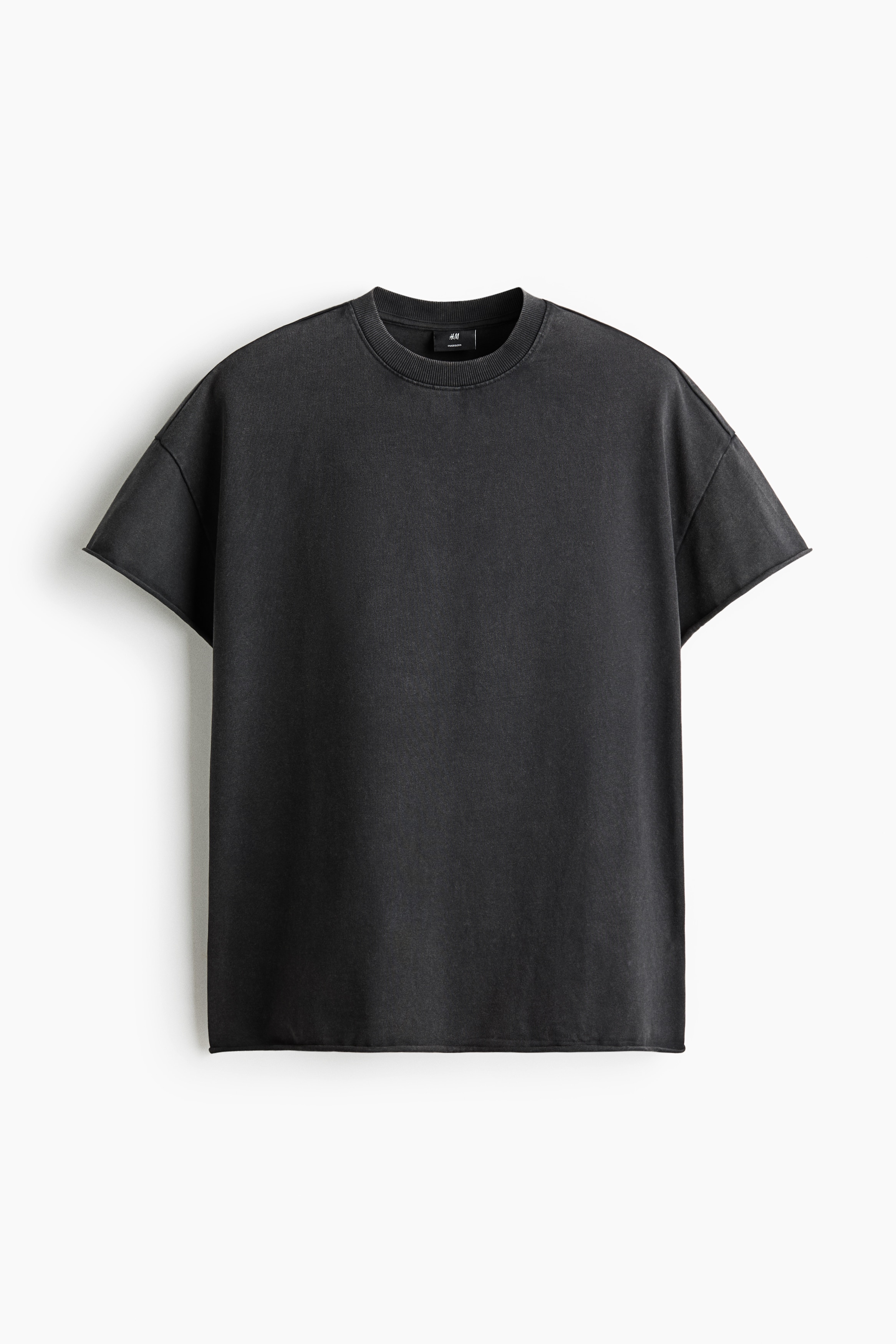 Oversized Fit Cotton T-shirt - Black/Cream