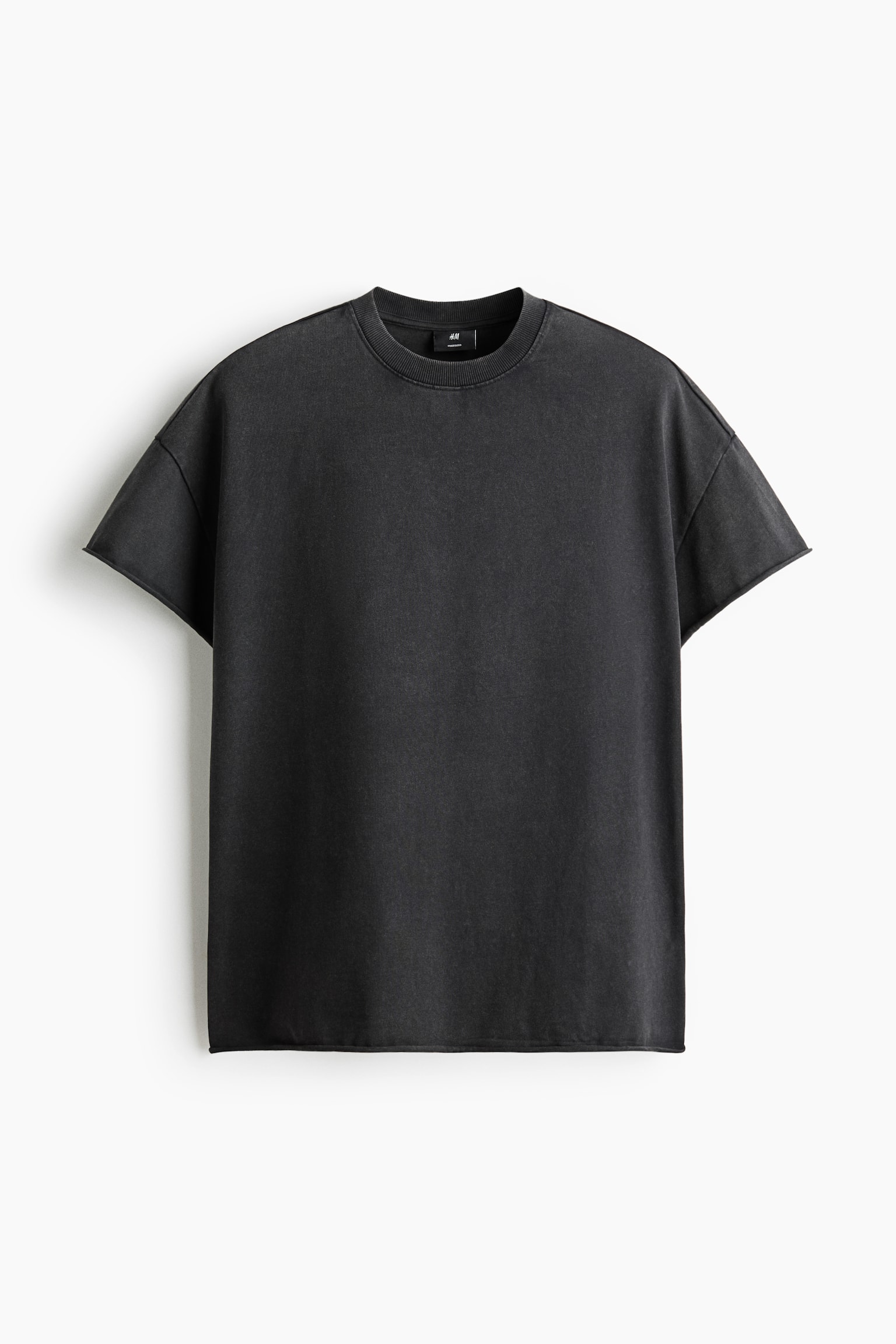 Camiseta de algodón Oversized Fit - Negro/Crema - 1