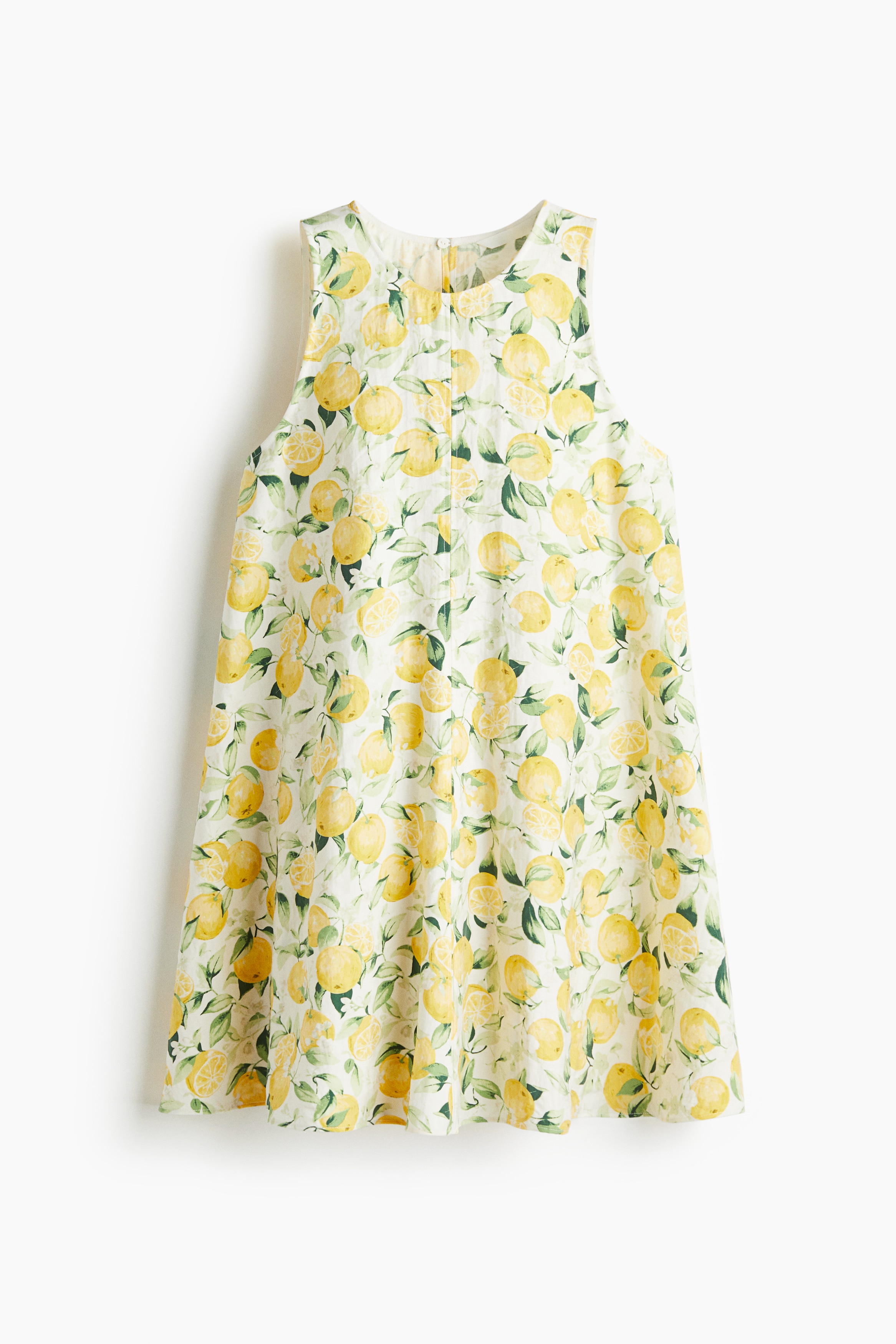 Abito svasato - Bianco/arance/Bianco/Bianco/fiori/Nero