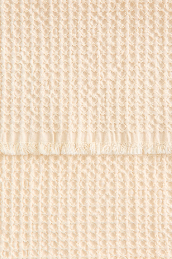 Waffled Bath Towel-Light yellow - 6