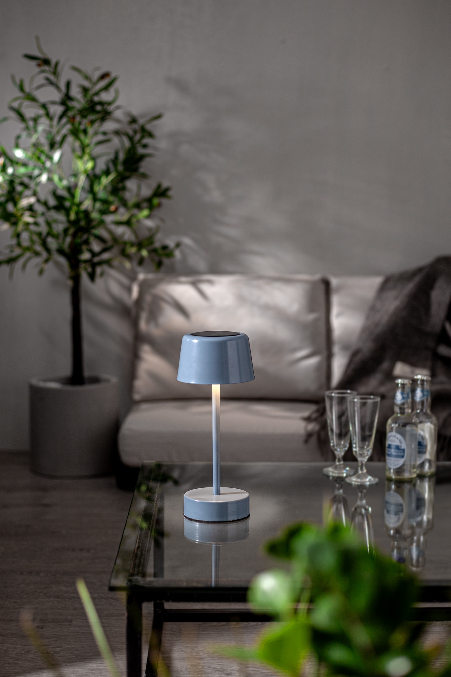 Aurinkokennovalaisin Solei - Sininen/Beige