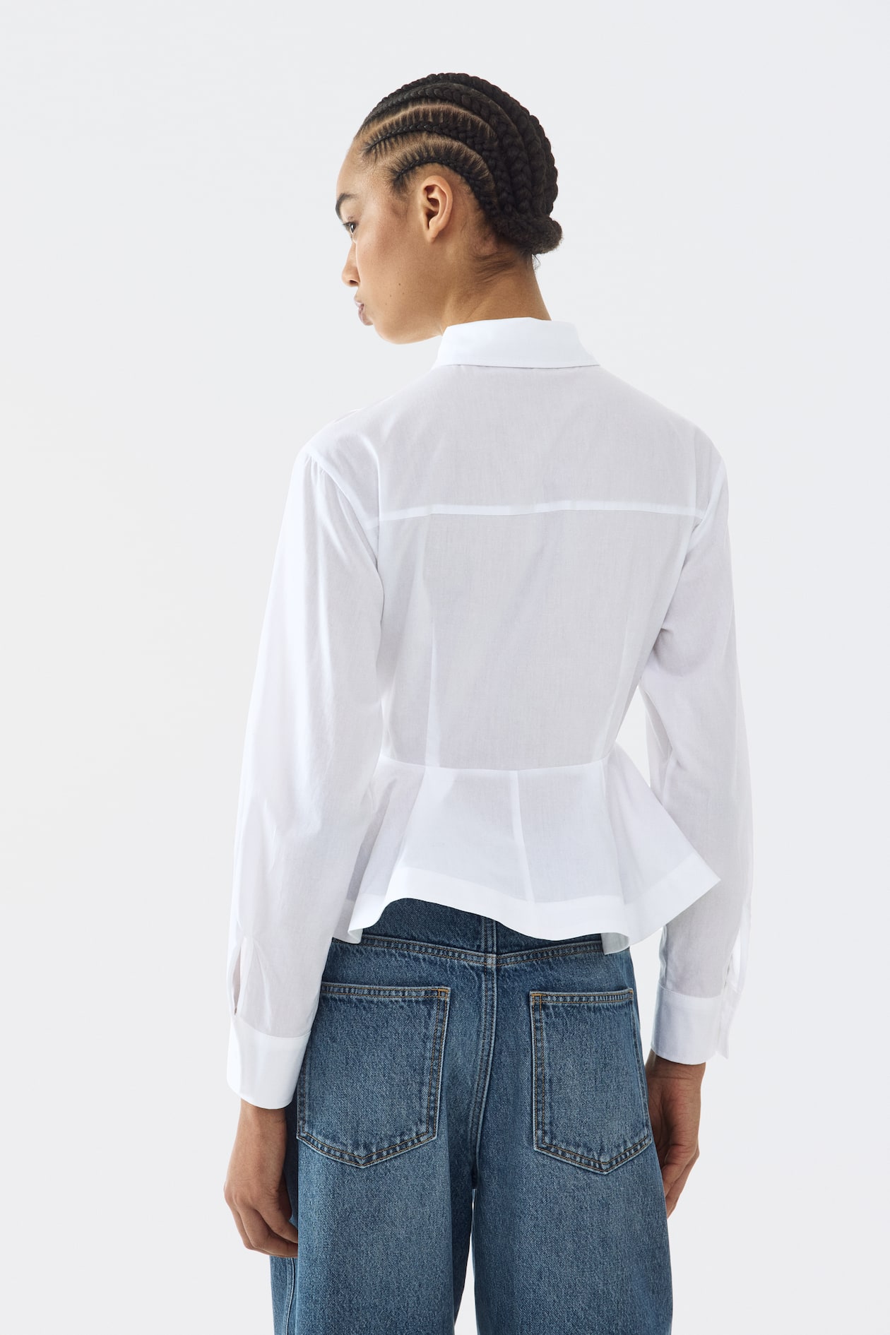 Poplin Peplum Shirt - image 4