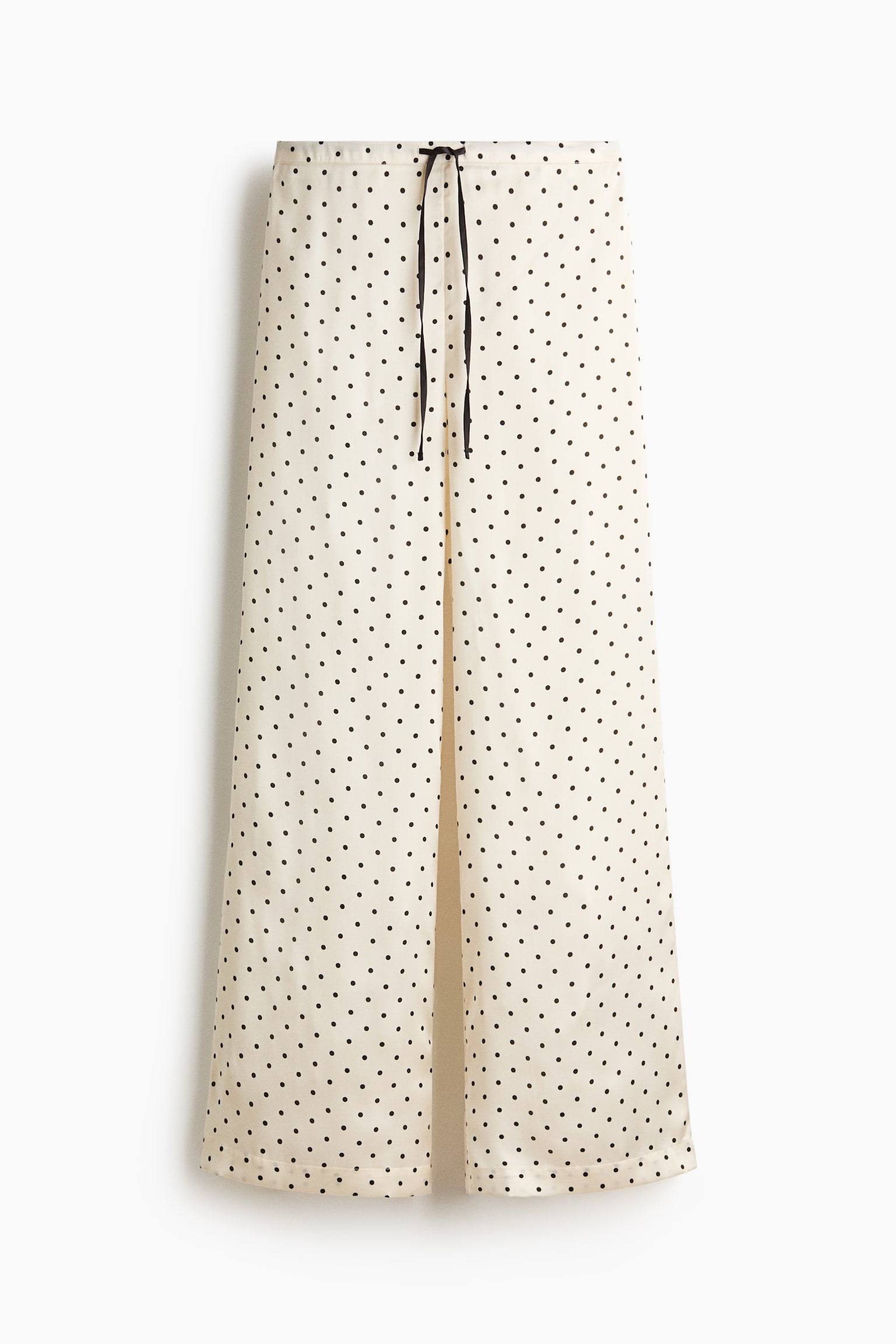 Satin pyjamas - Krémová/puntíky/Tmavě hnědá - 8