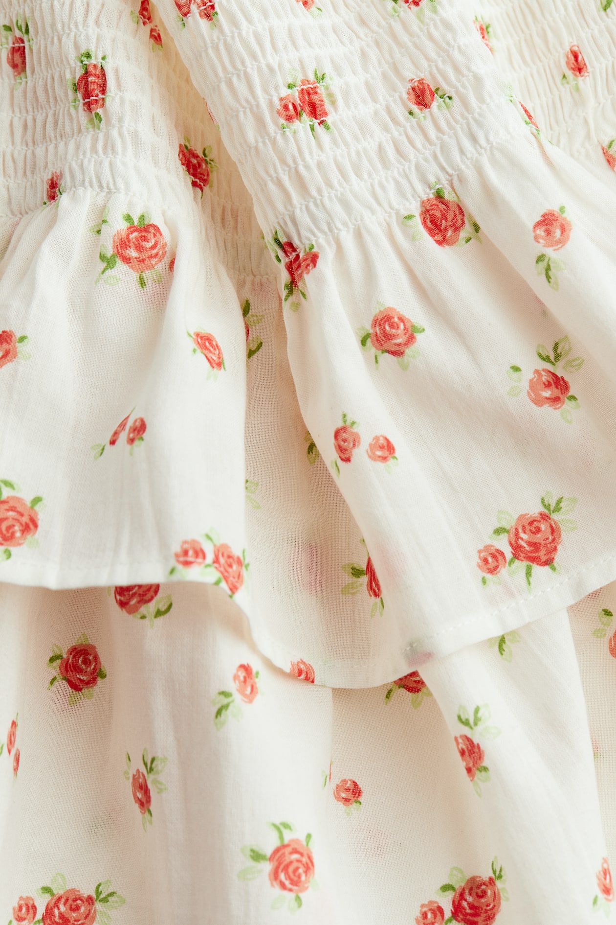 Smocked-waist Tiered Skirt - image 2