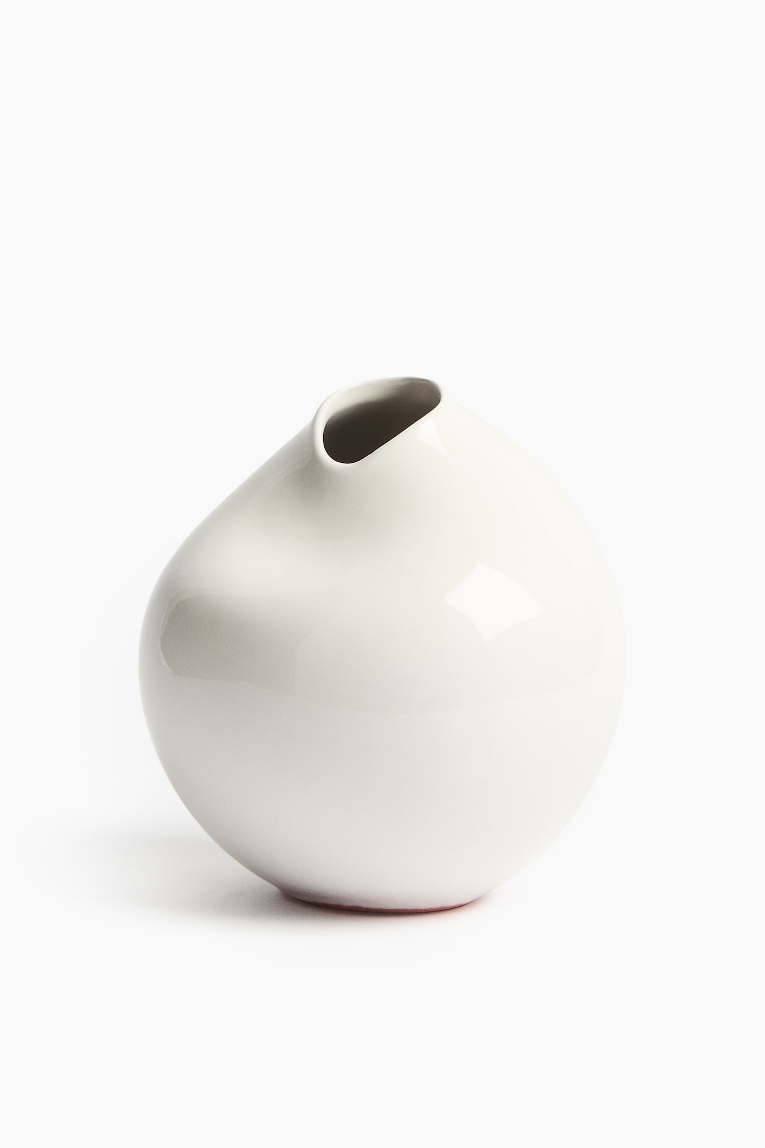 Terrakotta-Vase - Cremefarben