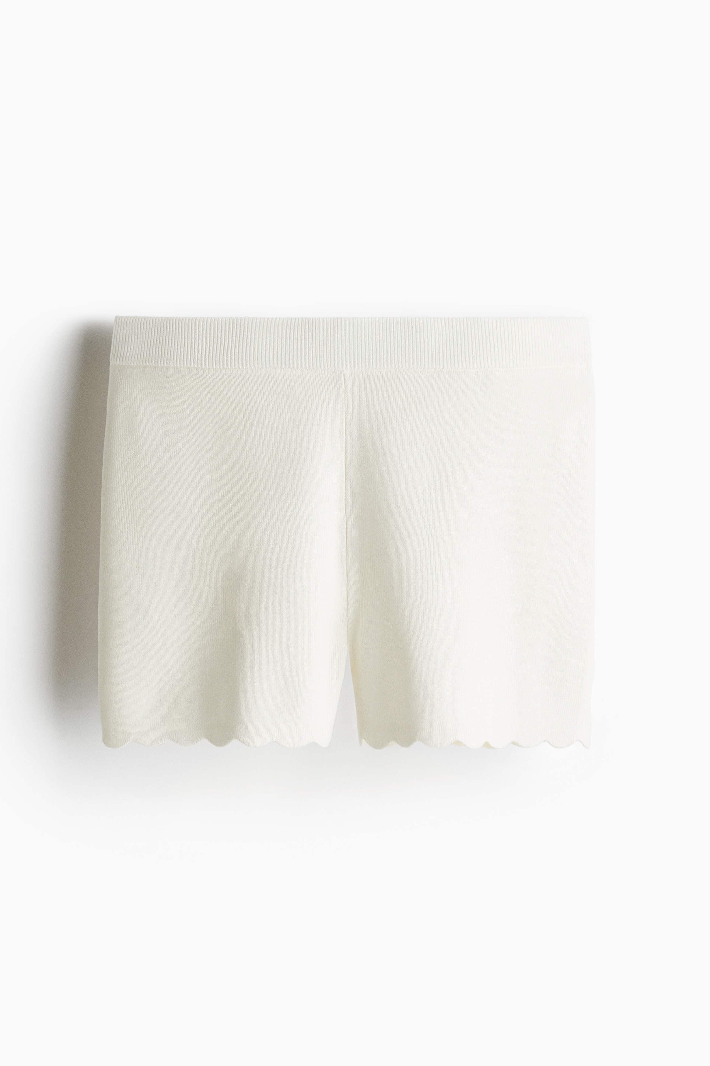 Σορτς με λεπτή πλέξη - Λευκό