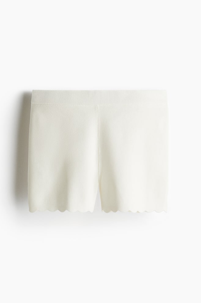 Fine-Knit Shorts - White - 1