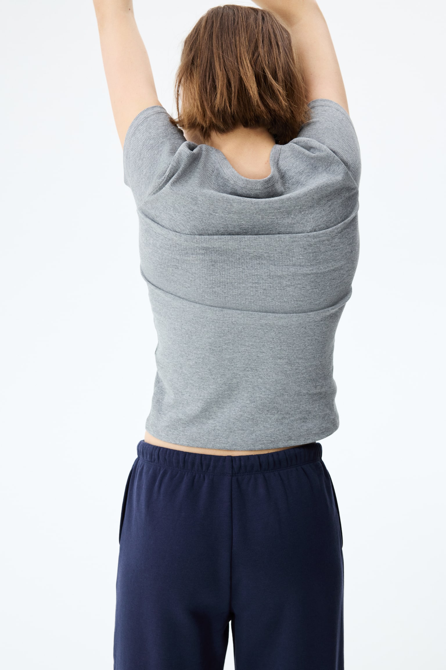 Wide joggers - Navy blue/Black/Dark plum purple/Dark grey/Grey marl/Rust red/Light pink/Light grey marl/White/Navy blue/Burgundy/Light pink/Dusty emerald green/Light grey marl/Dark brown - 3