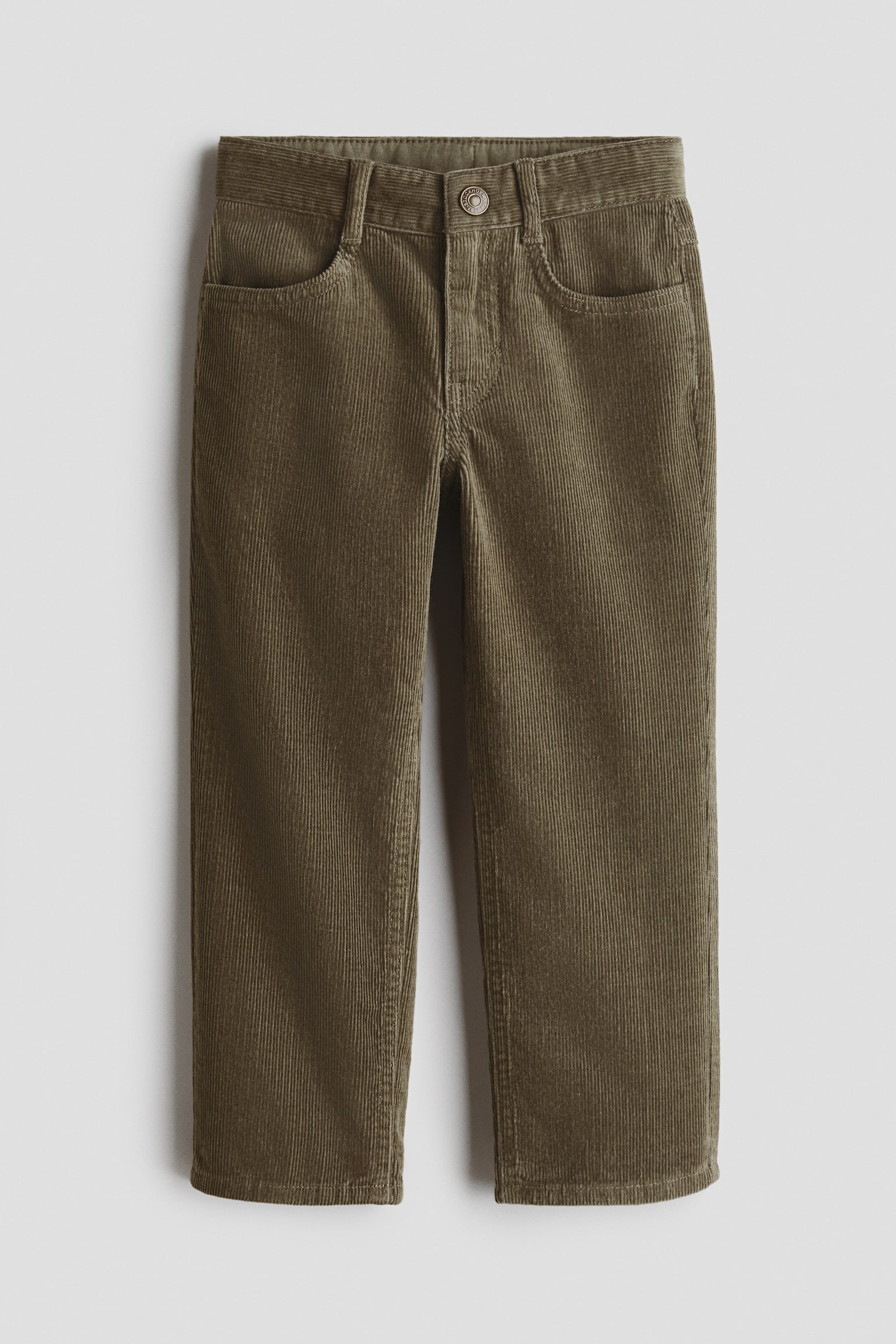 Spodnie sztruksowe Relaxed Fit - Ciemna zieleń khaki/Stalowoniebieski/Czarny/Jasnobrązowy
