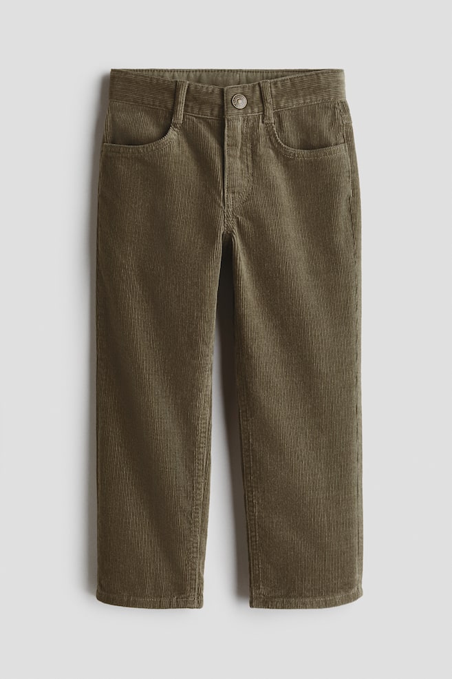 Relaxed Fit Corduroy trousers - Dark khaki green/Dark brown/Steel blue/Light brown - 1