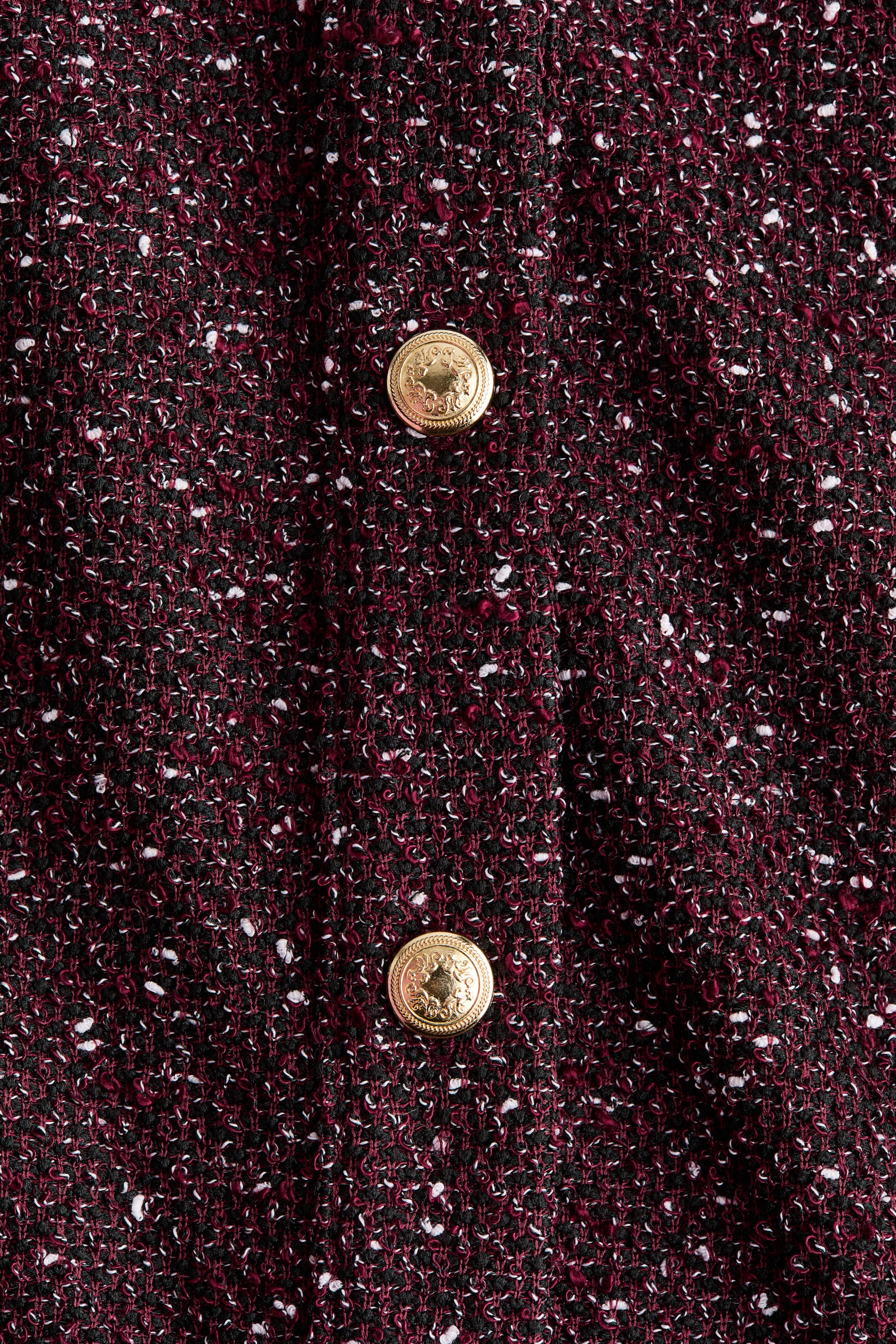 Short-Sleeved Bouclé-Knit Cardigan