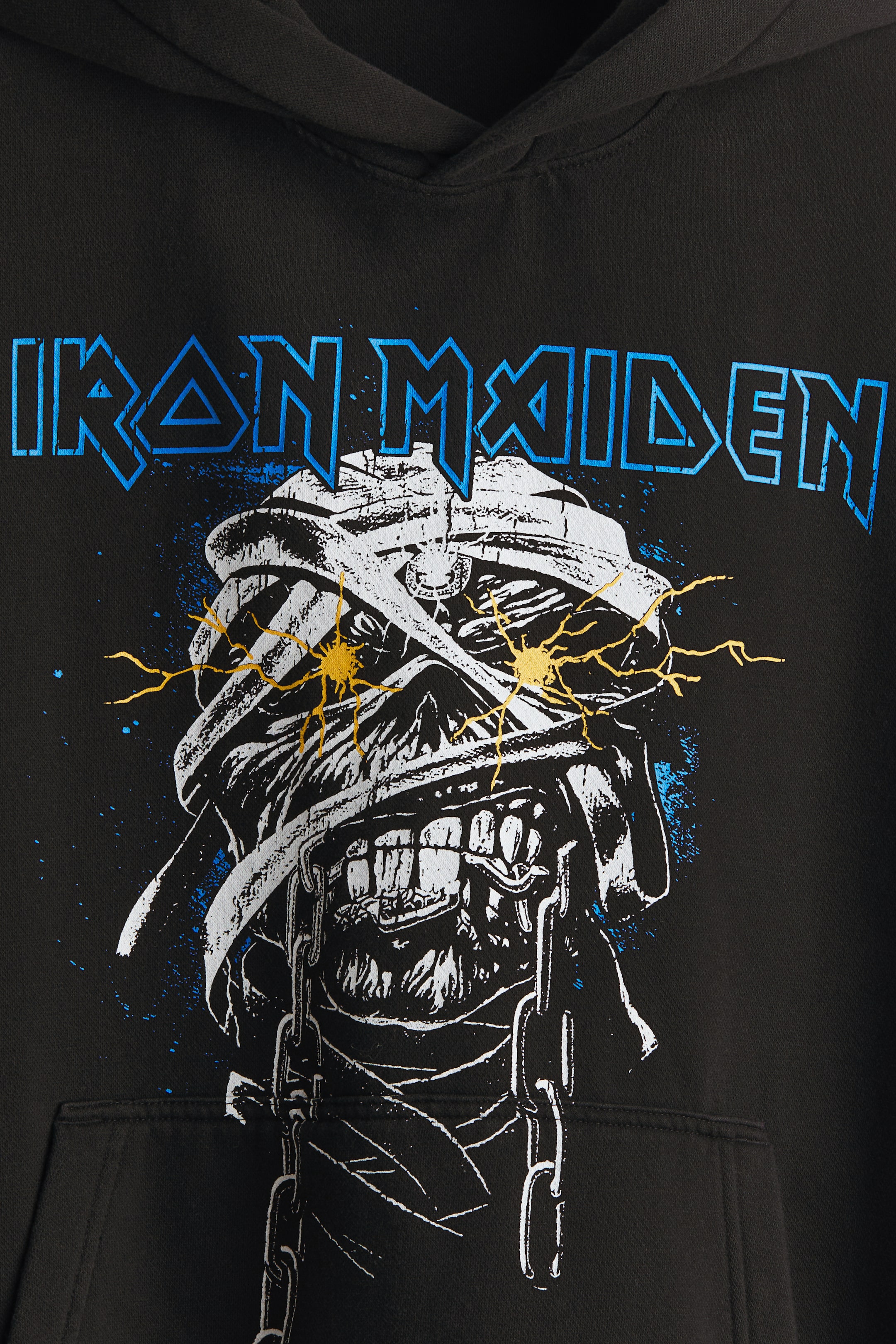 이미지 확대 보기: 오버사이즈핏 프린트 후드티 - 블랙/Iron Maiden - Men | H&M KR 8