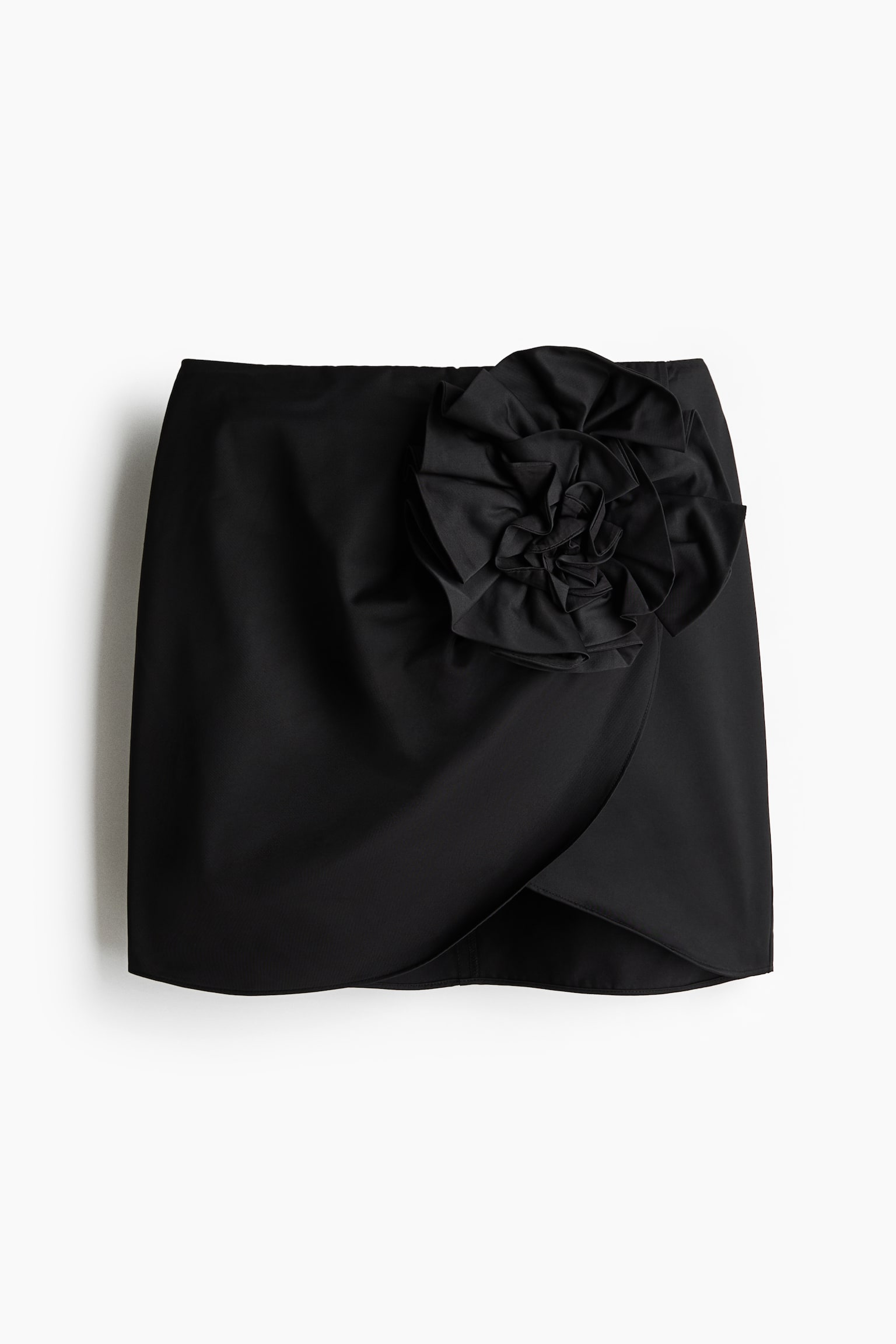 Appliquéd mini skirt - Black/Burgundy - 2