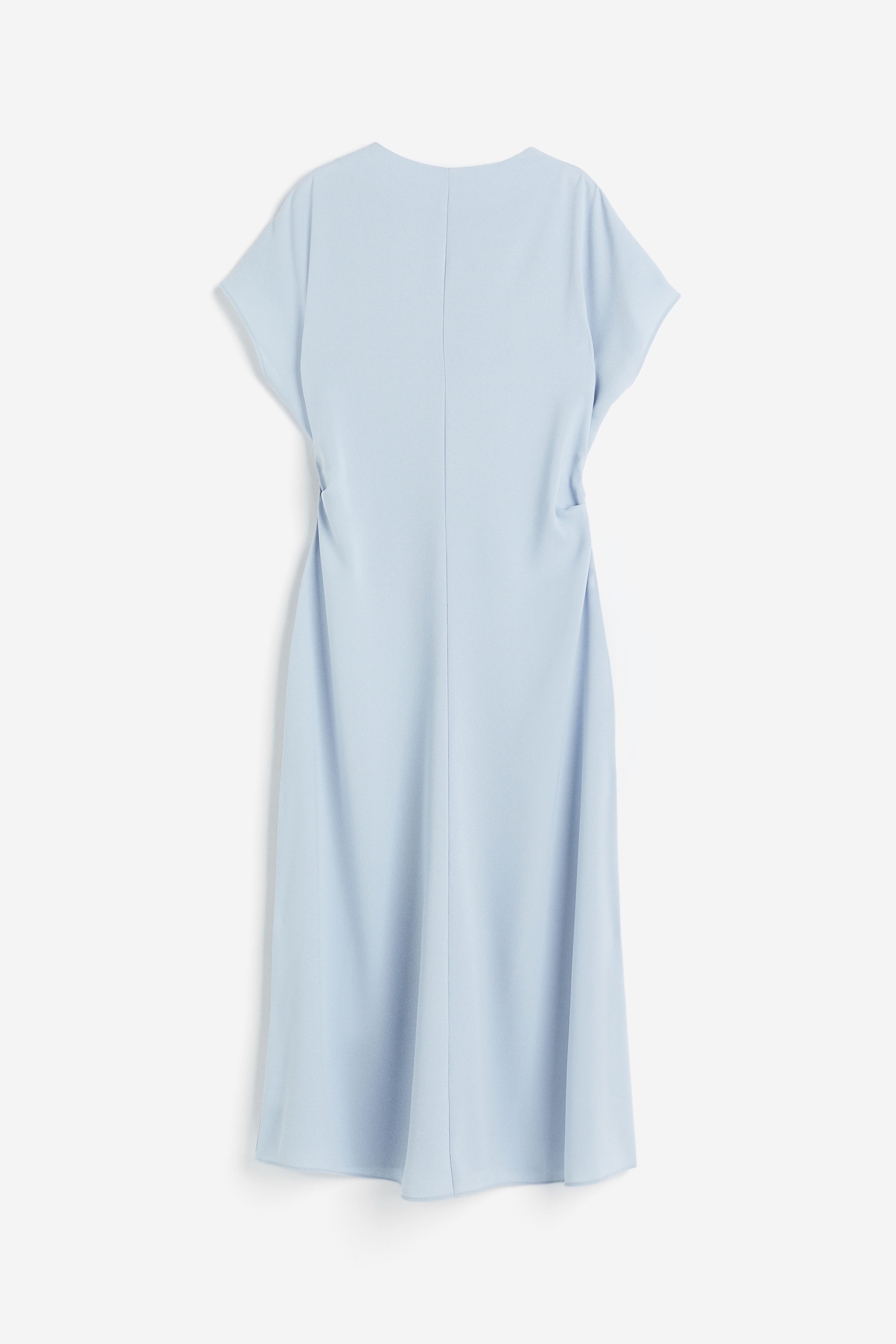 Tapered-waist Dress - Round Neck - Short sleeve - Light blue - Ladies | H&M  US