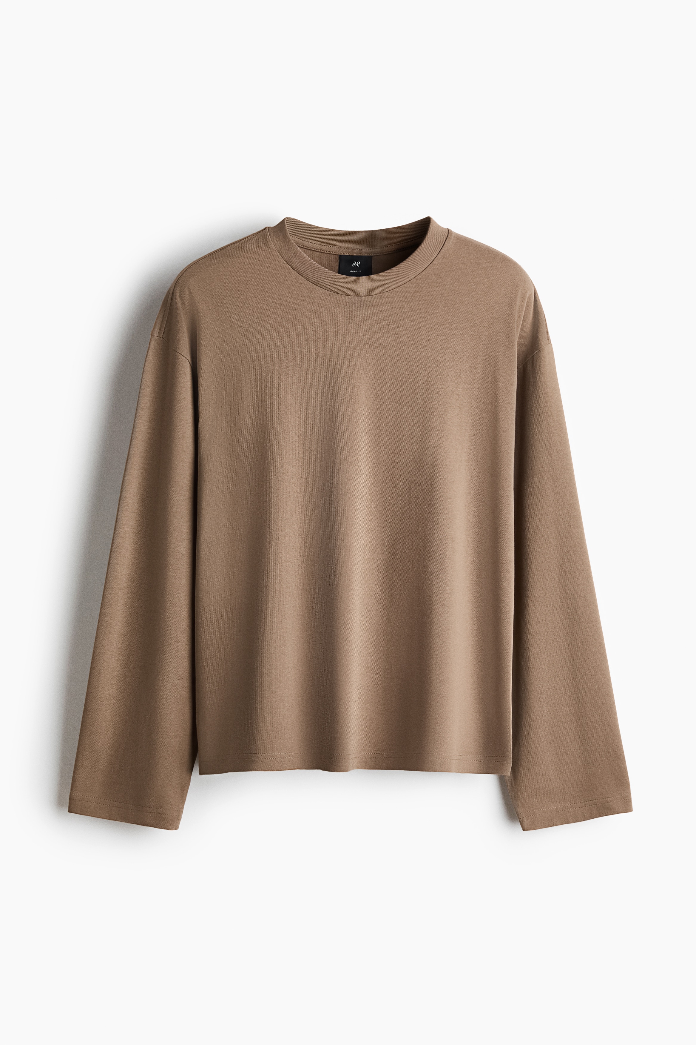 Áo jersey dài tay Oversized Fit - Dark beige/Màu kem/Kẻ/Navy blue/Màu đen/Màu trắng