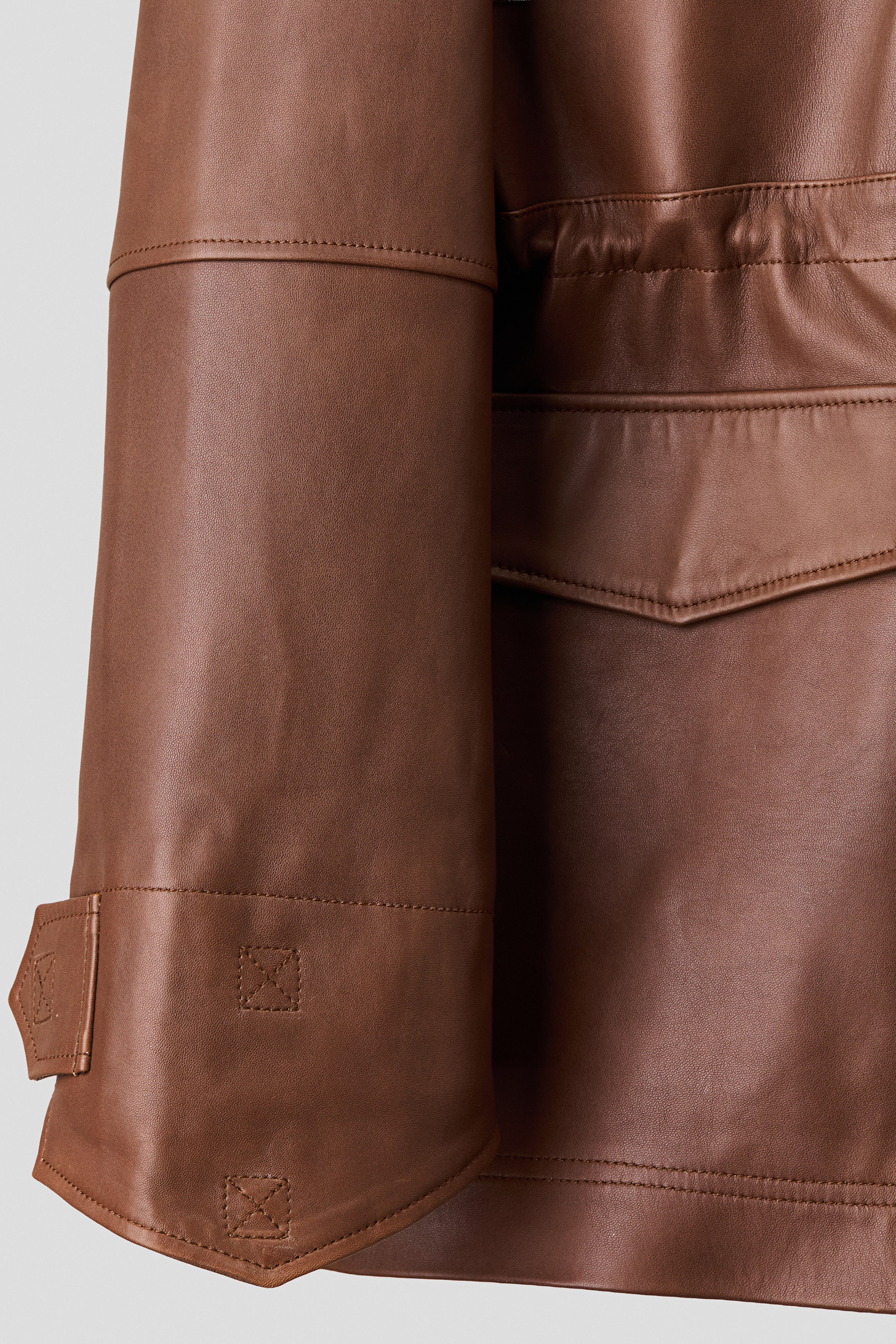 Мужские куртки H&M Leather Cargo Jacket — фото 9