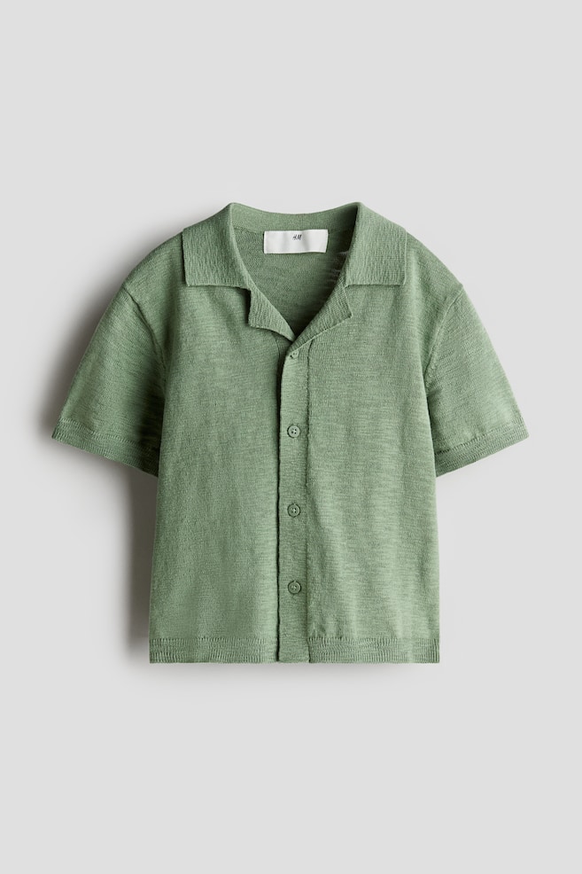 Fine Knit Resort Shirt - Green - 1