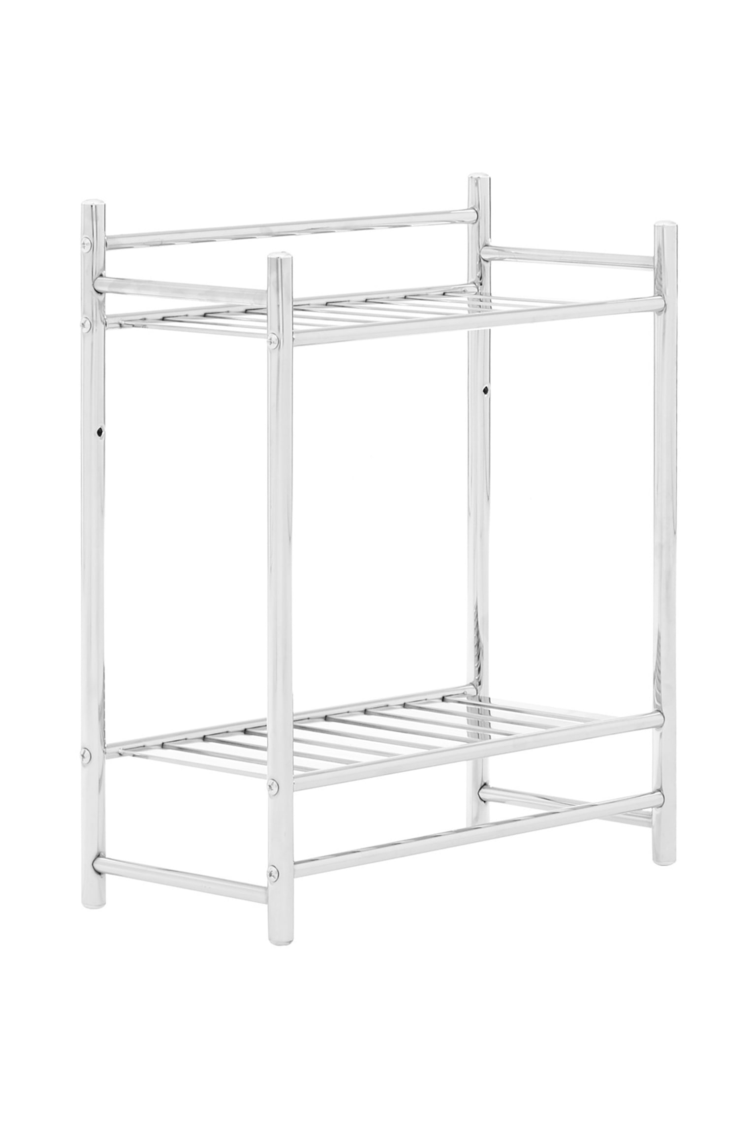 2 Tier Wall Mount Towel Shelves - Clear - 1