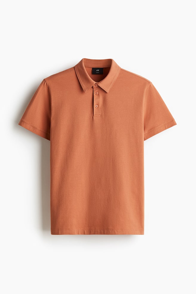 Slim Fit Polo Shirt - Orange/White/Forest green/Purple/Light purple/Dark orange - 1