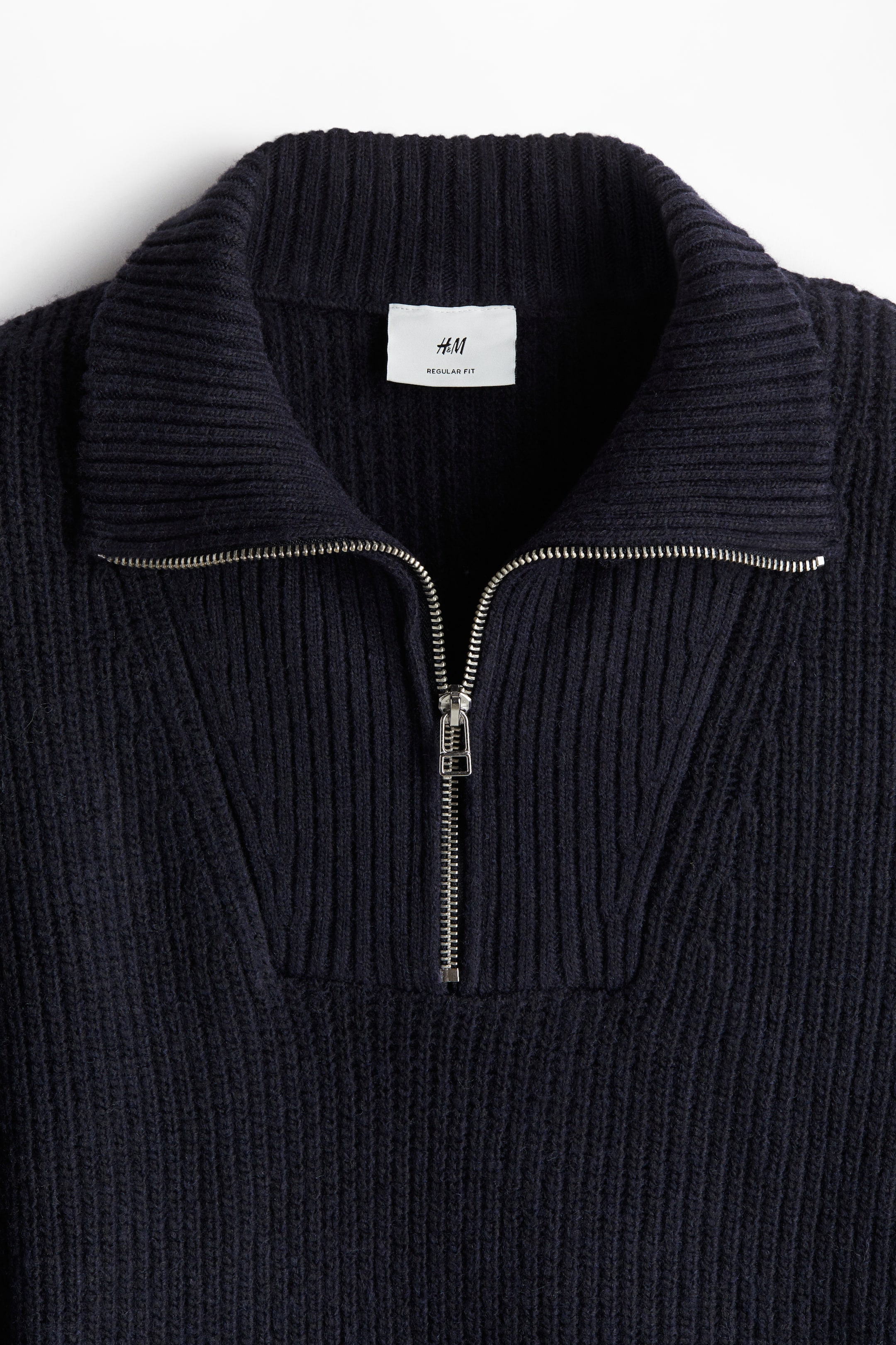 Regular Fit Zip-top jumper - Navy blue - Men | H&M GB 7