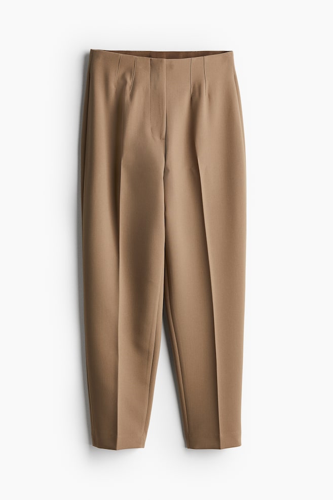 Pantalón pitillo tobillero - Beige oscuro/Negro - 1