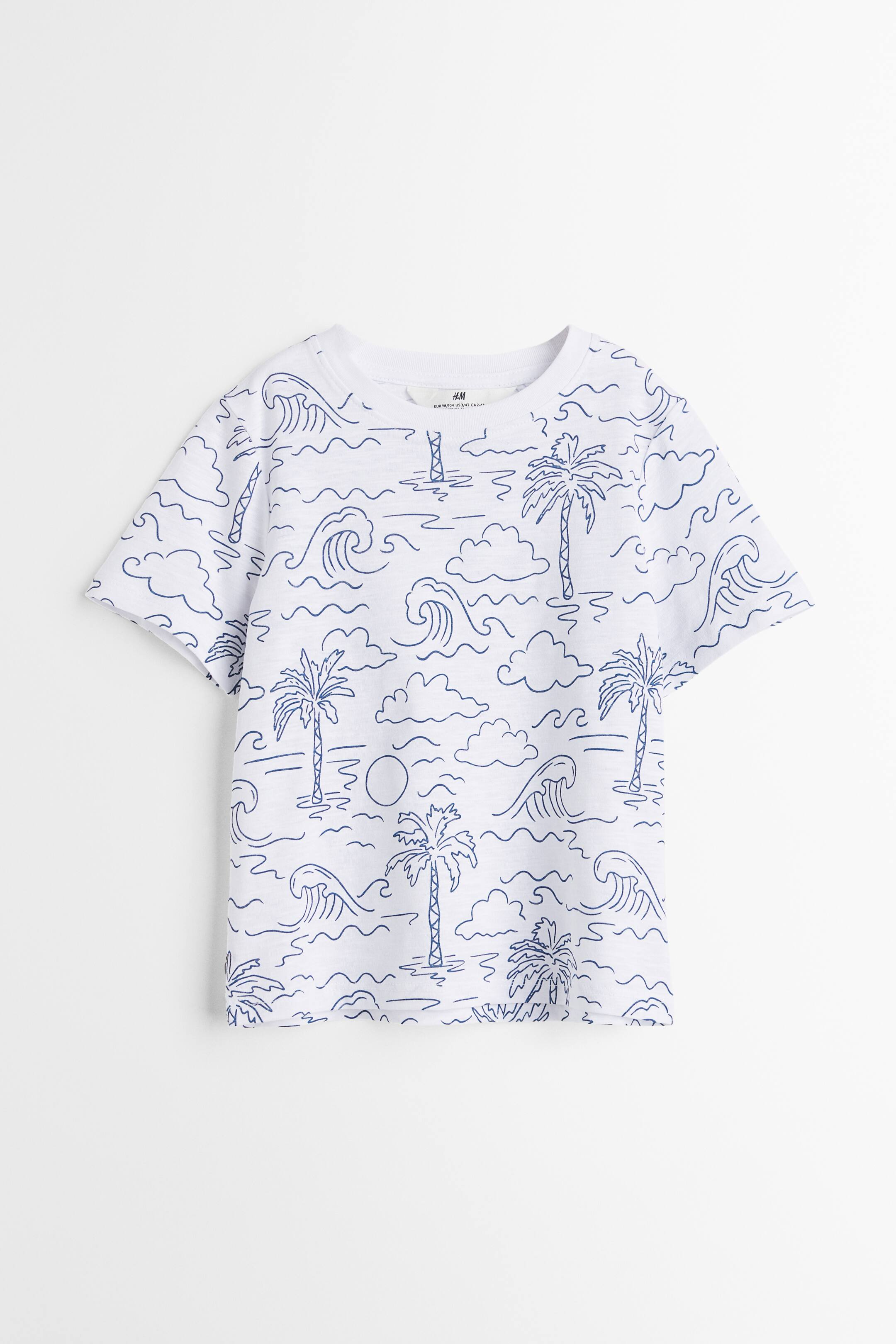 View larger image: Printed T-shirt - White/Waves - Kids | H&M 1
