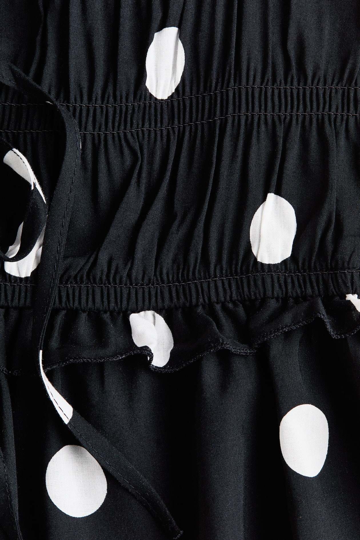 Tie-Detail Smocked Top - image 2