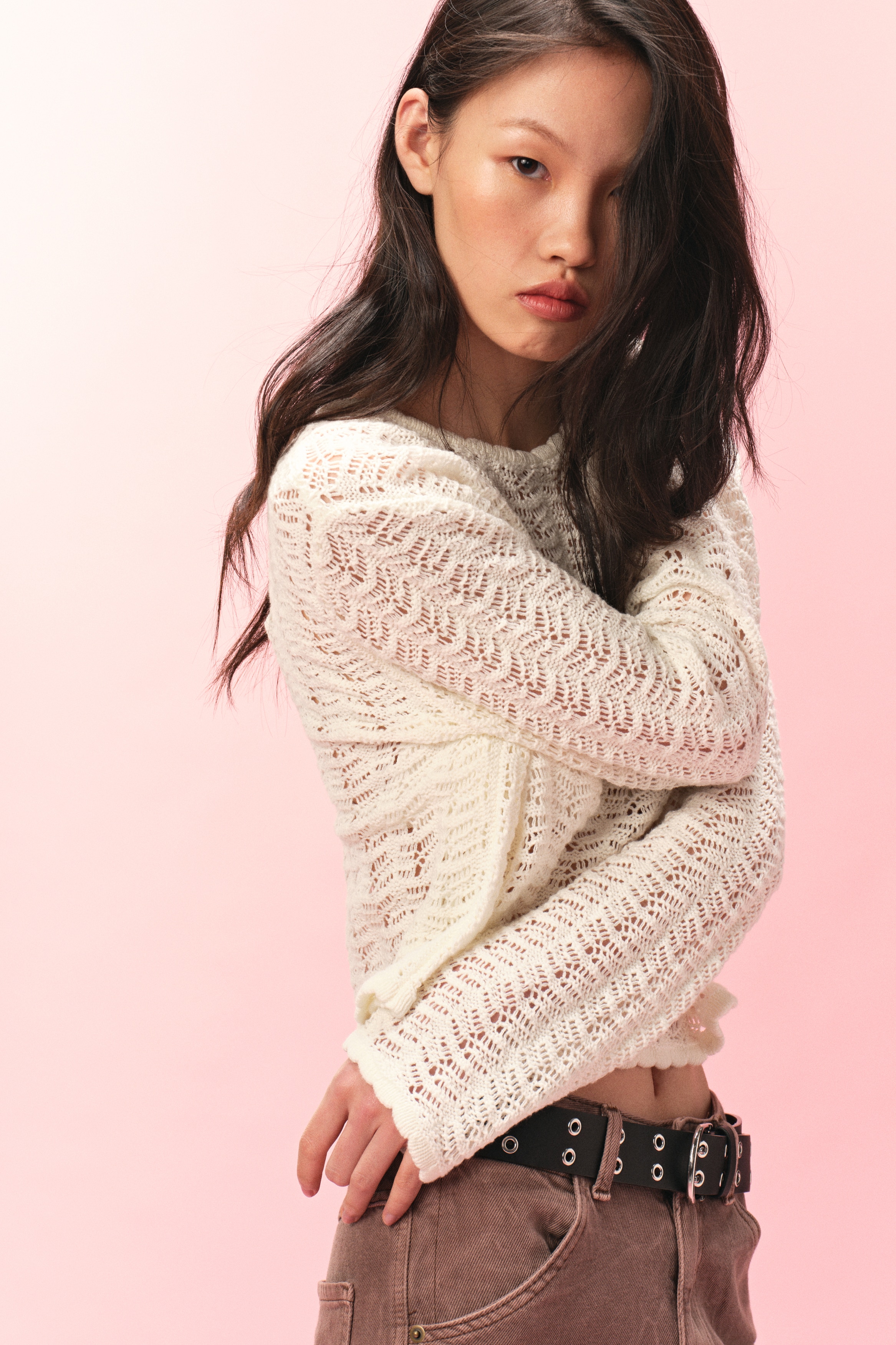 ポインテルニットセーター - ホワイト - レディース | H&M JP