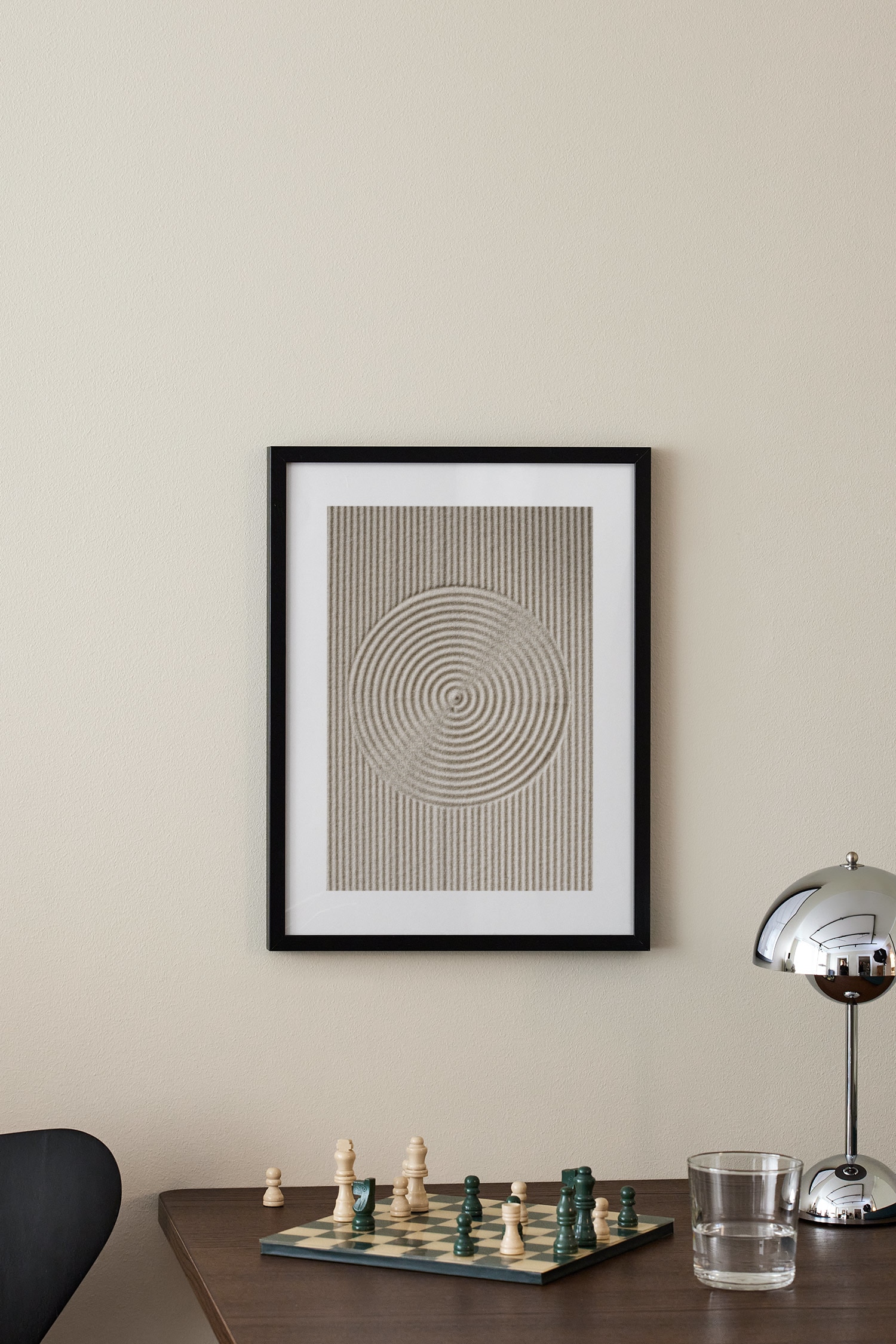 Zen Circles Plakat - Beige/hvid