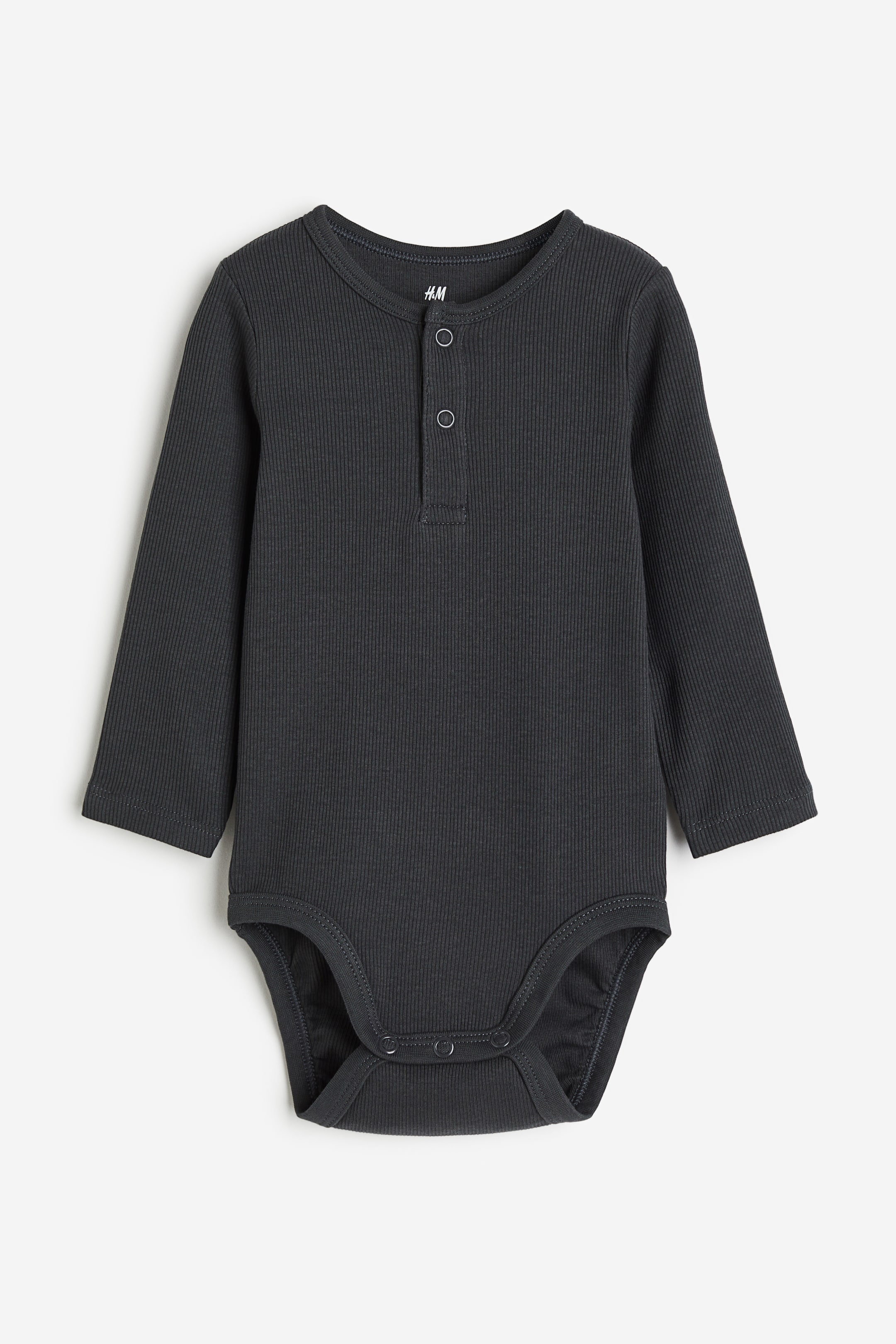 Long-sleeved Henley Bodysuit