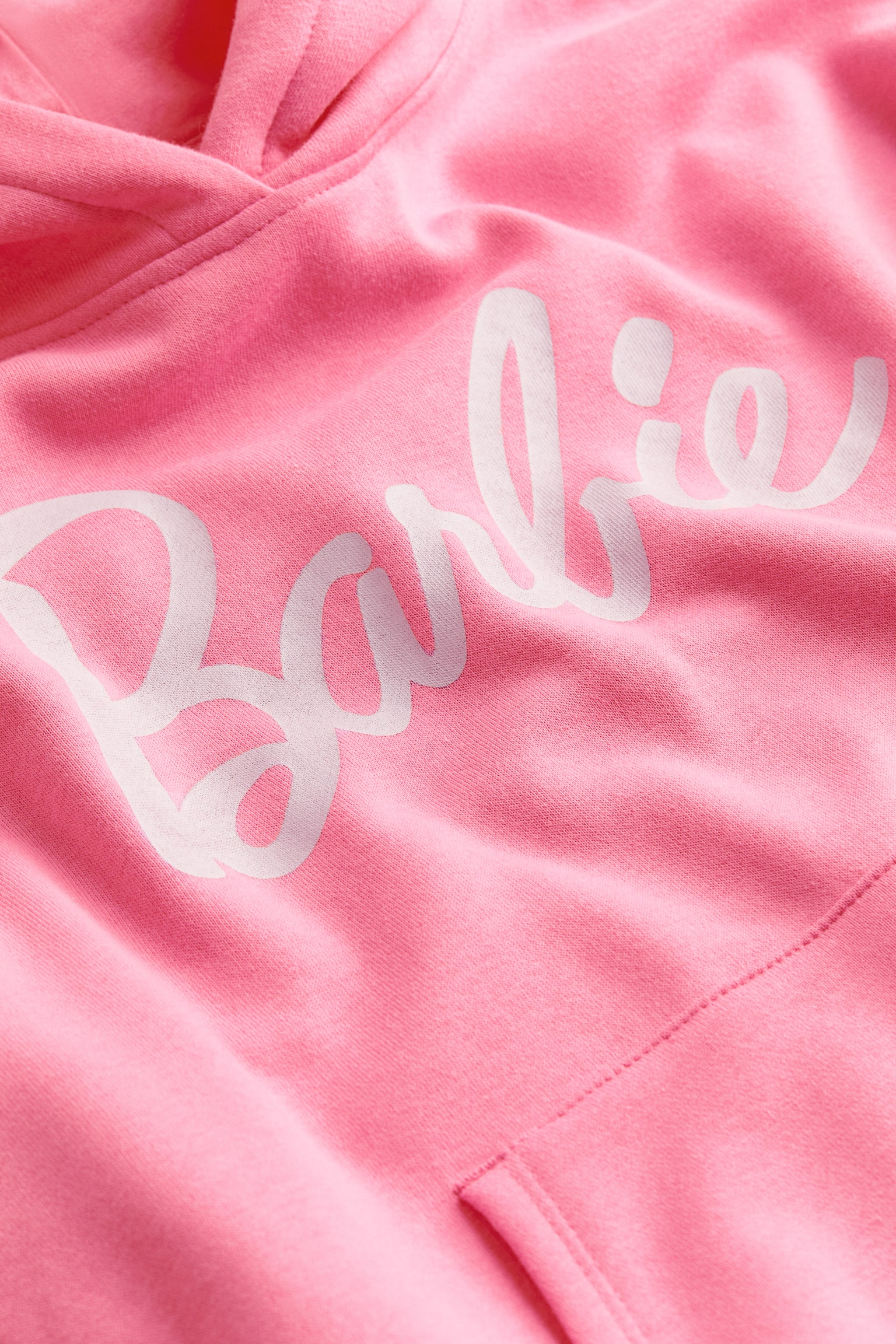 Oversized Print Hoodie - Pink/Barbie/Dark grey/SmileyWorld® - 2