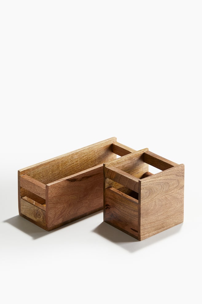 Boîte à épices en bois - Beige - 3