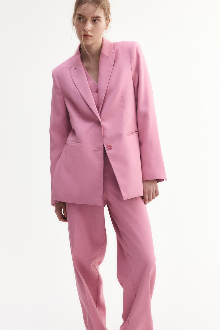 Blazer à fermeture droite Rose FEMME H&M FR