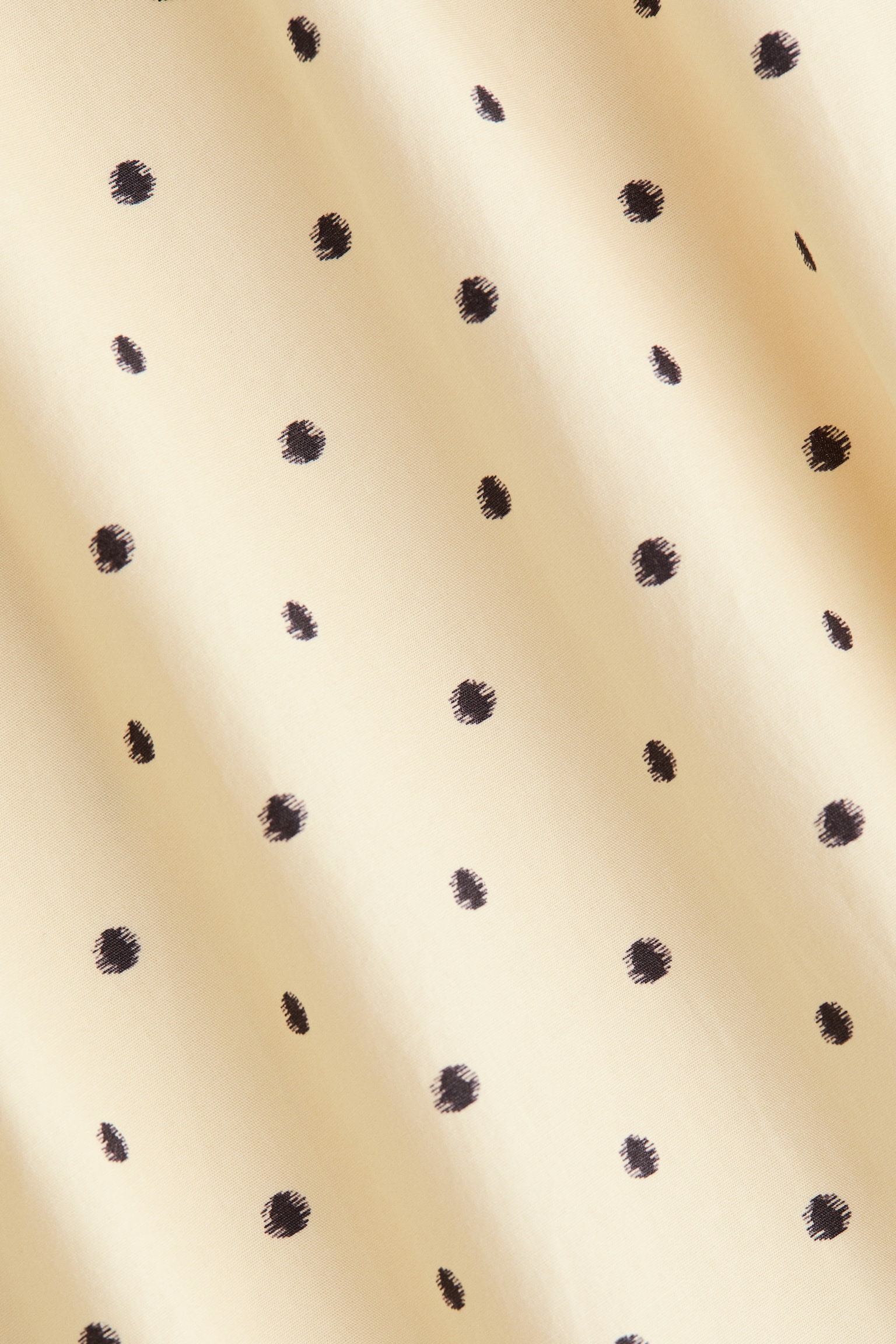 Open-back cotton poplin dress - Pale yellow/Polka dot - 4