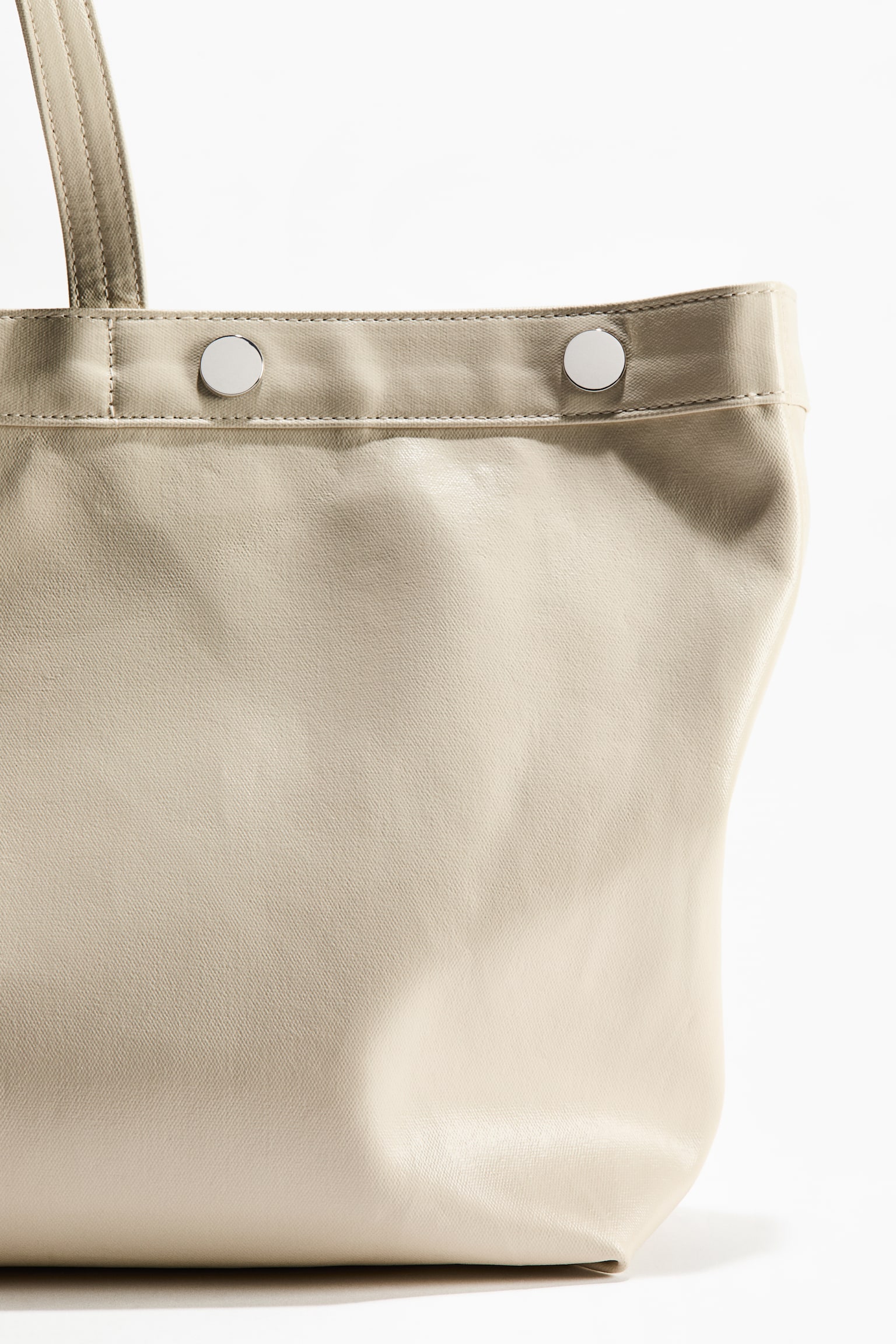 Coated canvas tote bag - Light beige - 6