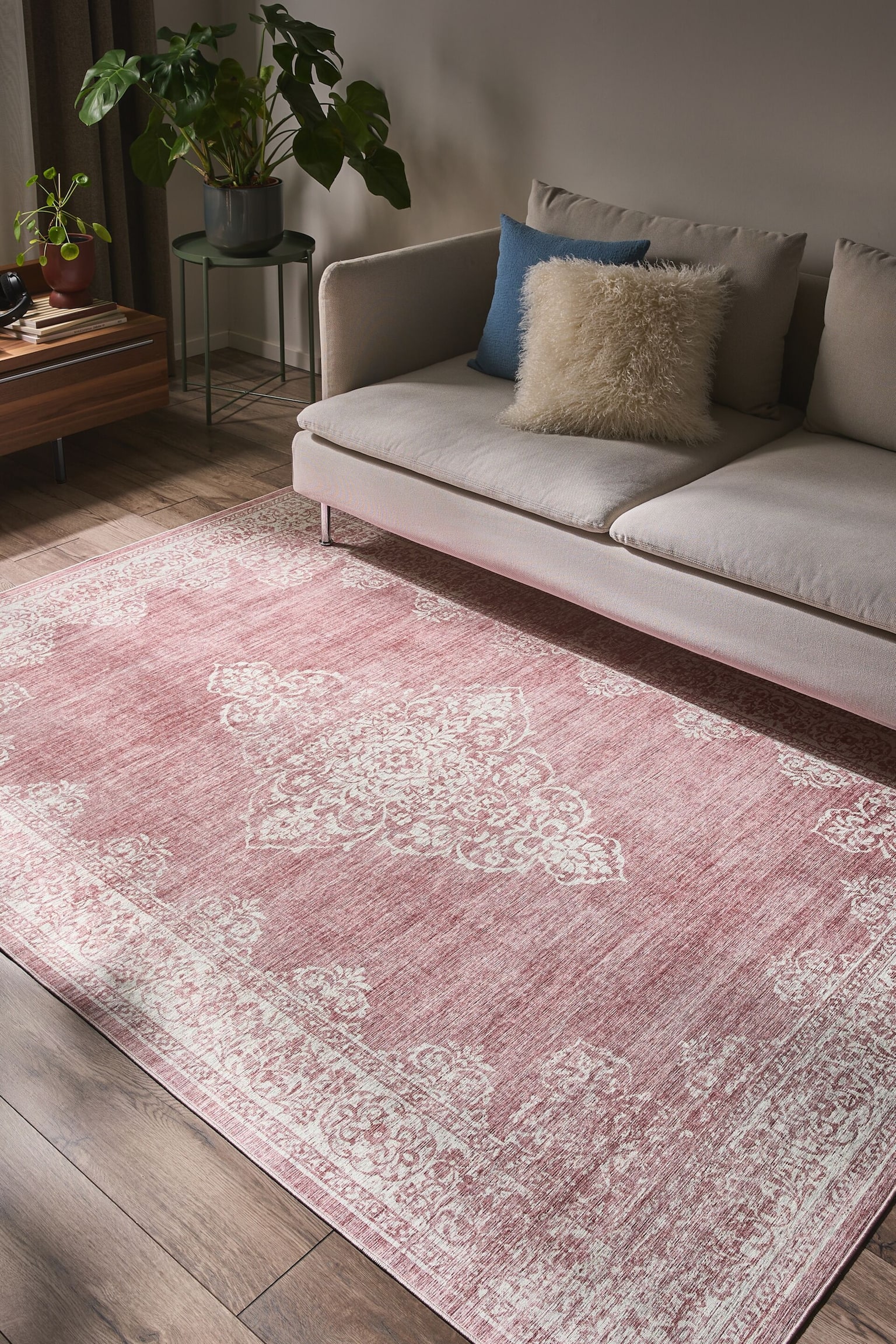Alfombra Lavable Laury - Rosa - 2