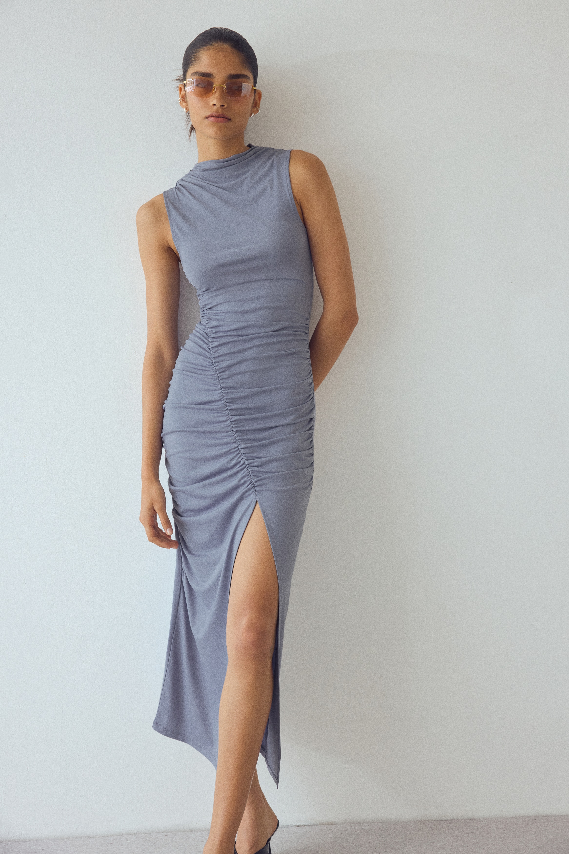 Blue Maxi Dresses | Satin, Floral & Long Sleeve