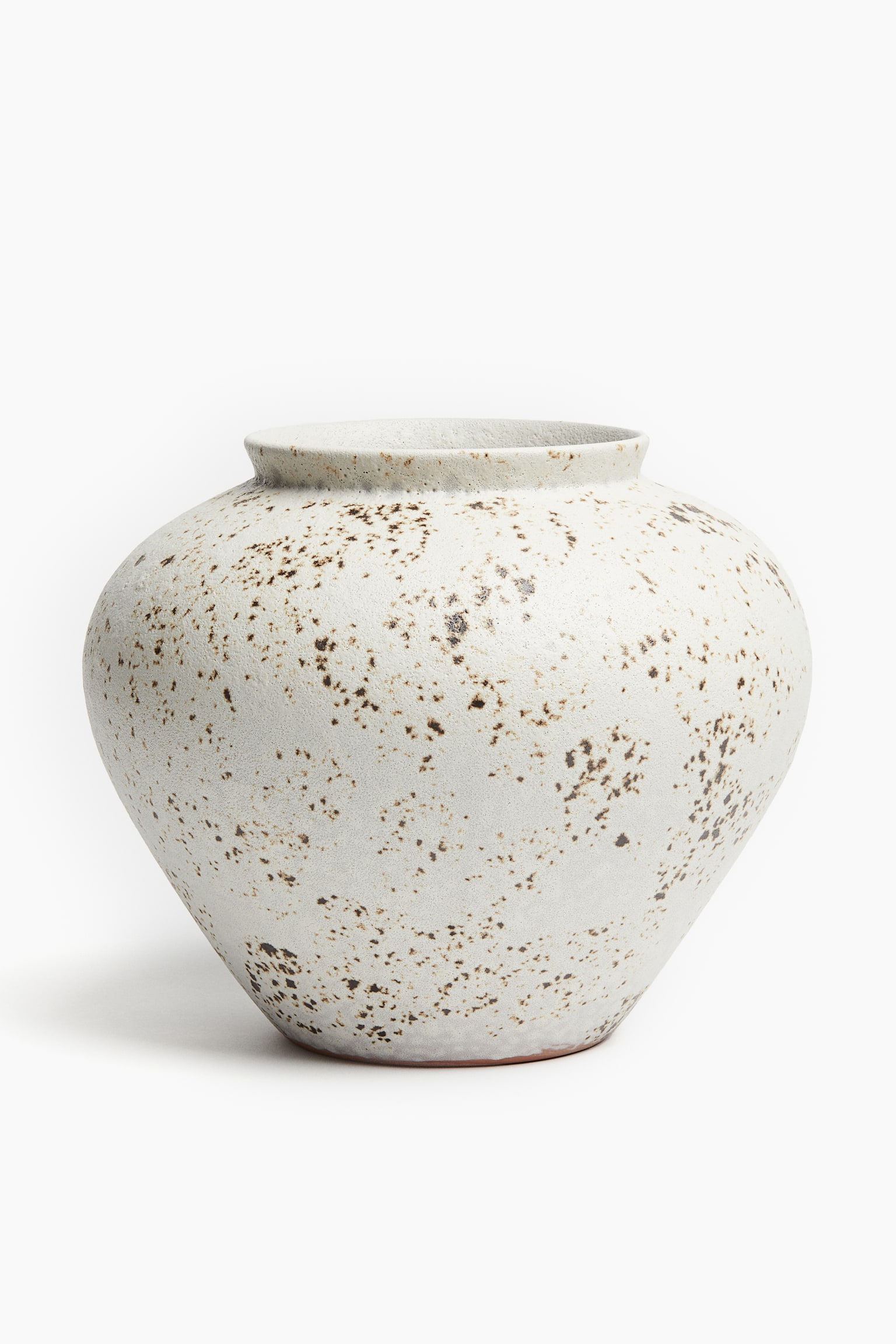 Terracotta vase - Light beige/Speckled/Cream - 1