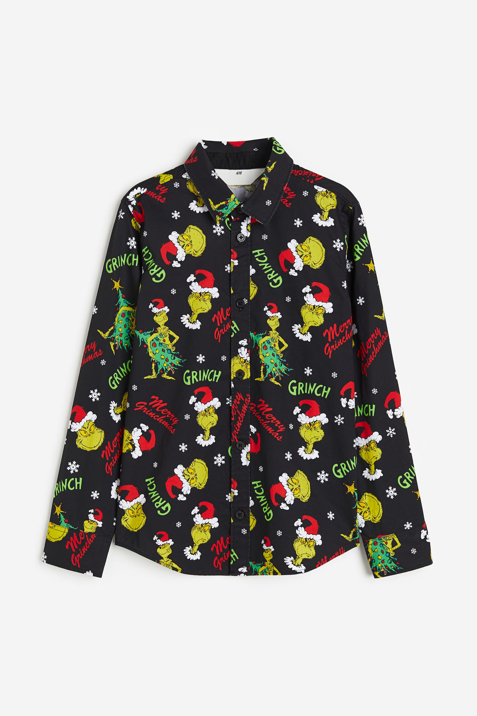 Patterned shirt - Black/The Grinch - 1