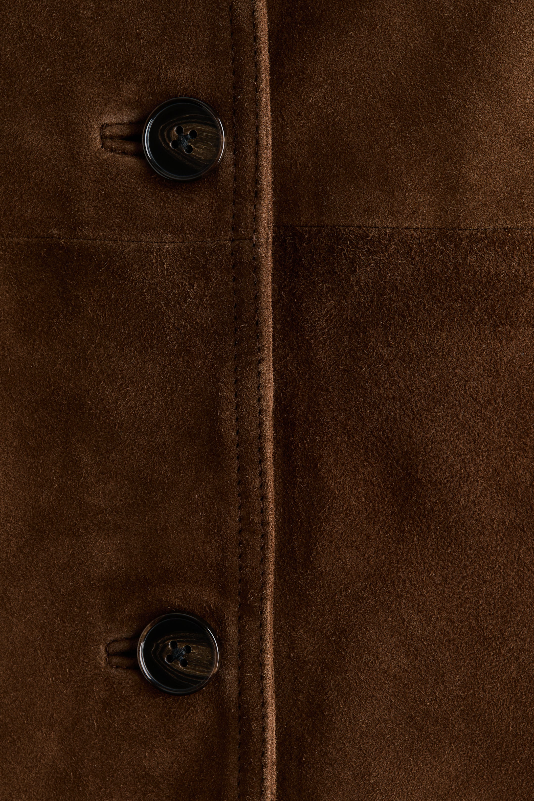 Ver imagen más grande: Abrigo sobretodo de ante - Marrón oscuro - MUJER | H&M ES 5