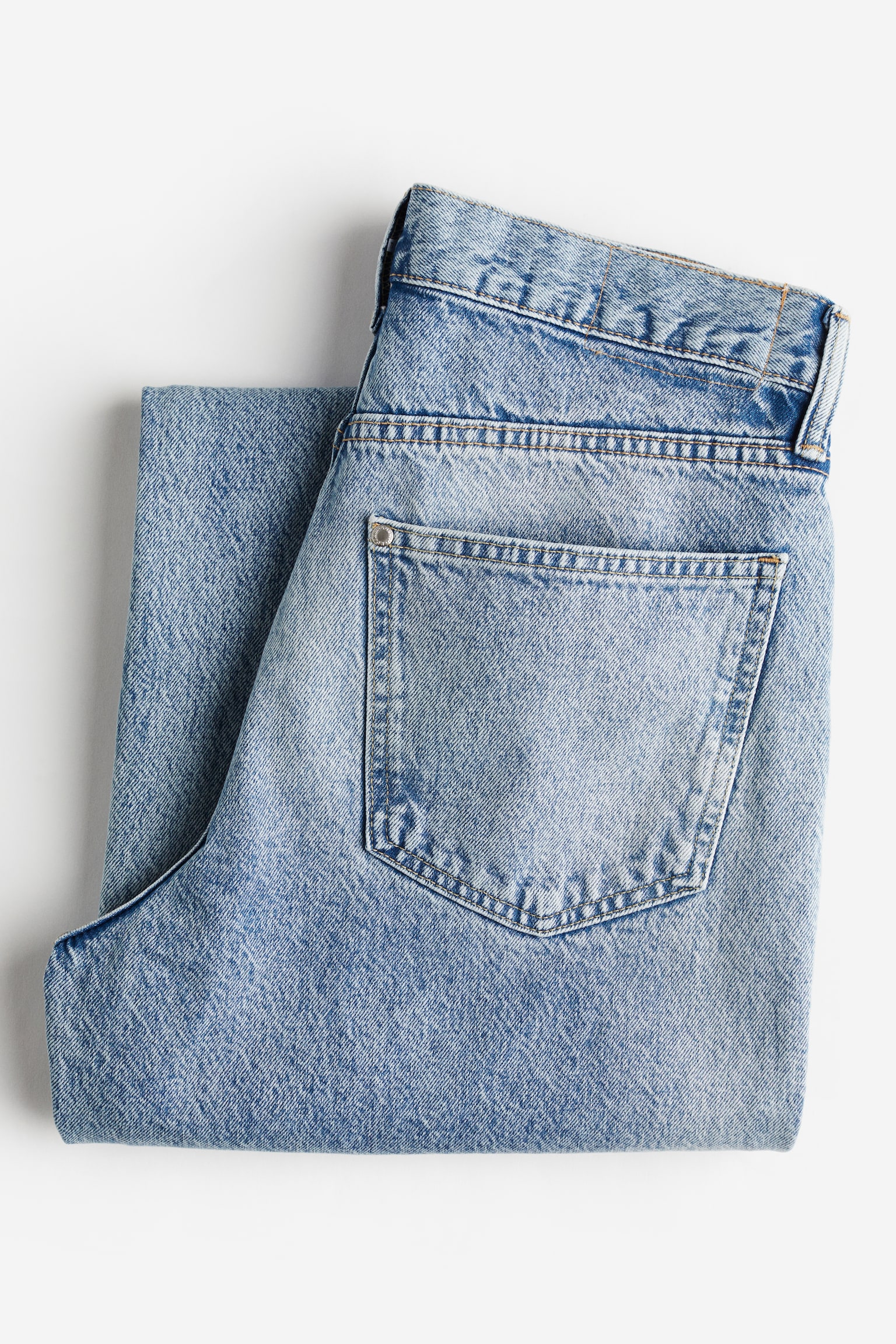 Straight Relaxed High Jeans - Light denim blue/Denim blue/Black - 6