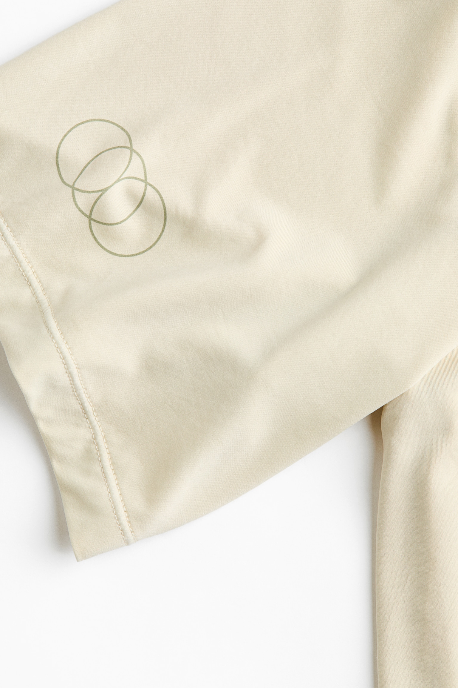 Мужская футболка H&M Move Loose-Fit Boxy Sports with DryMove™, цвет: Натуральный белый — фото 10