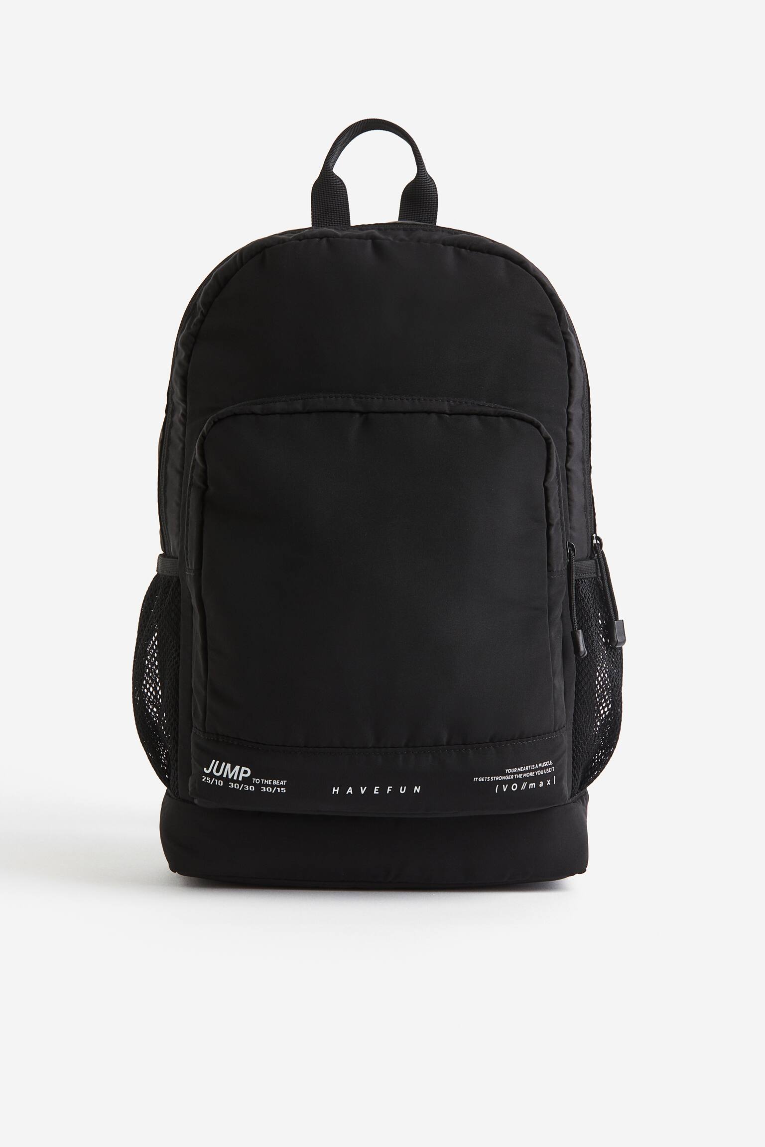 Water Repellent Sports Backpack - Black/Jump - 1