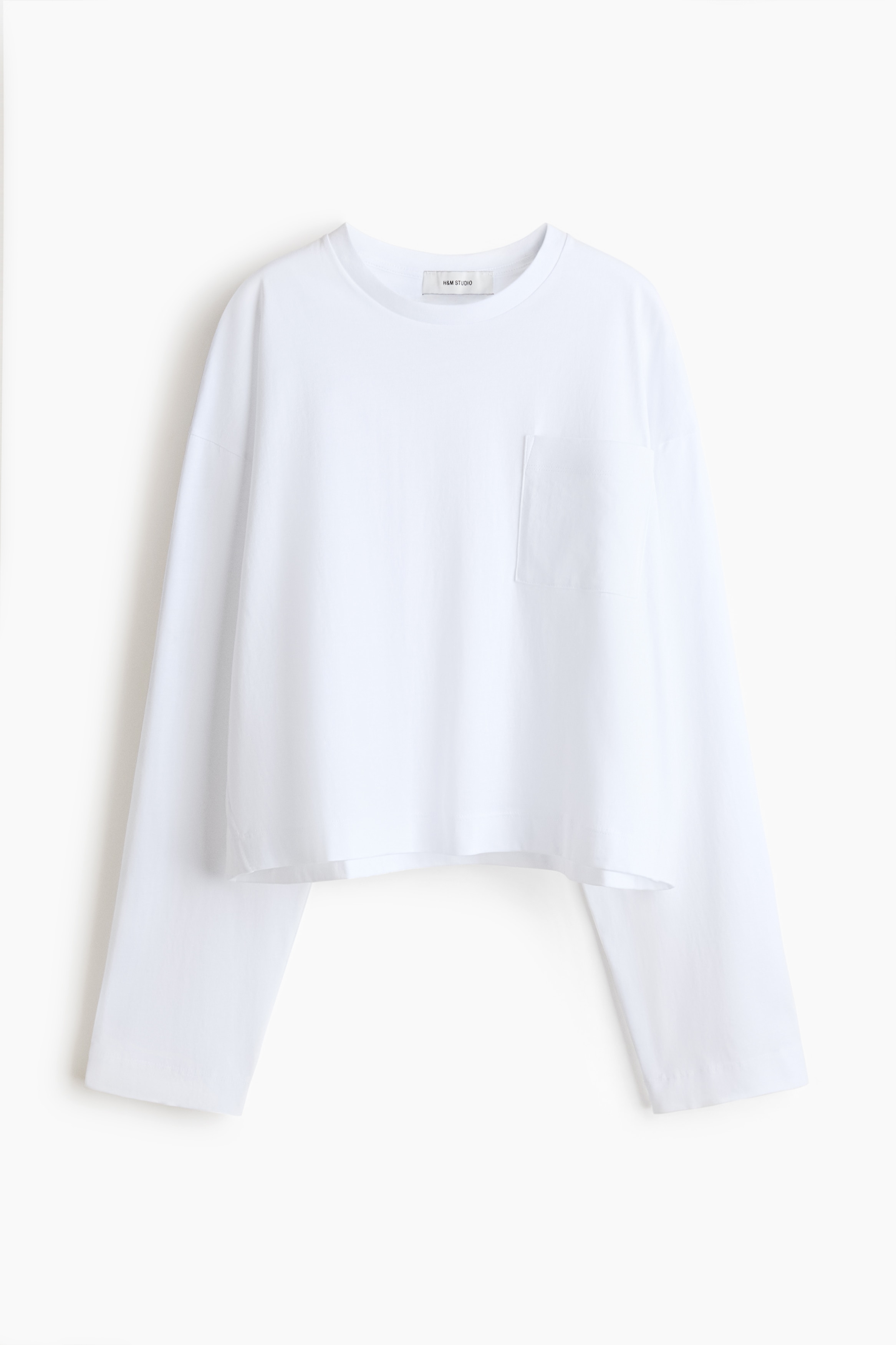 Pocket-Detail Top - White/Khaki green