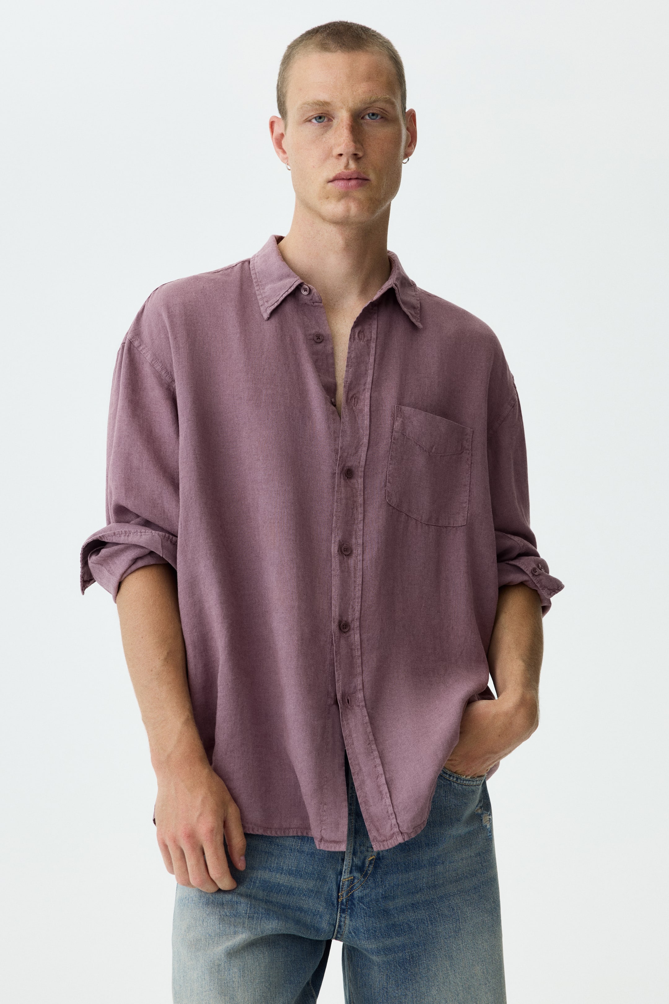 Relaxed-Fit Linen-Blend Shirt