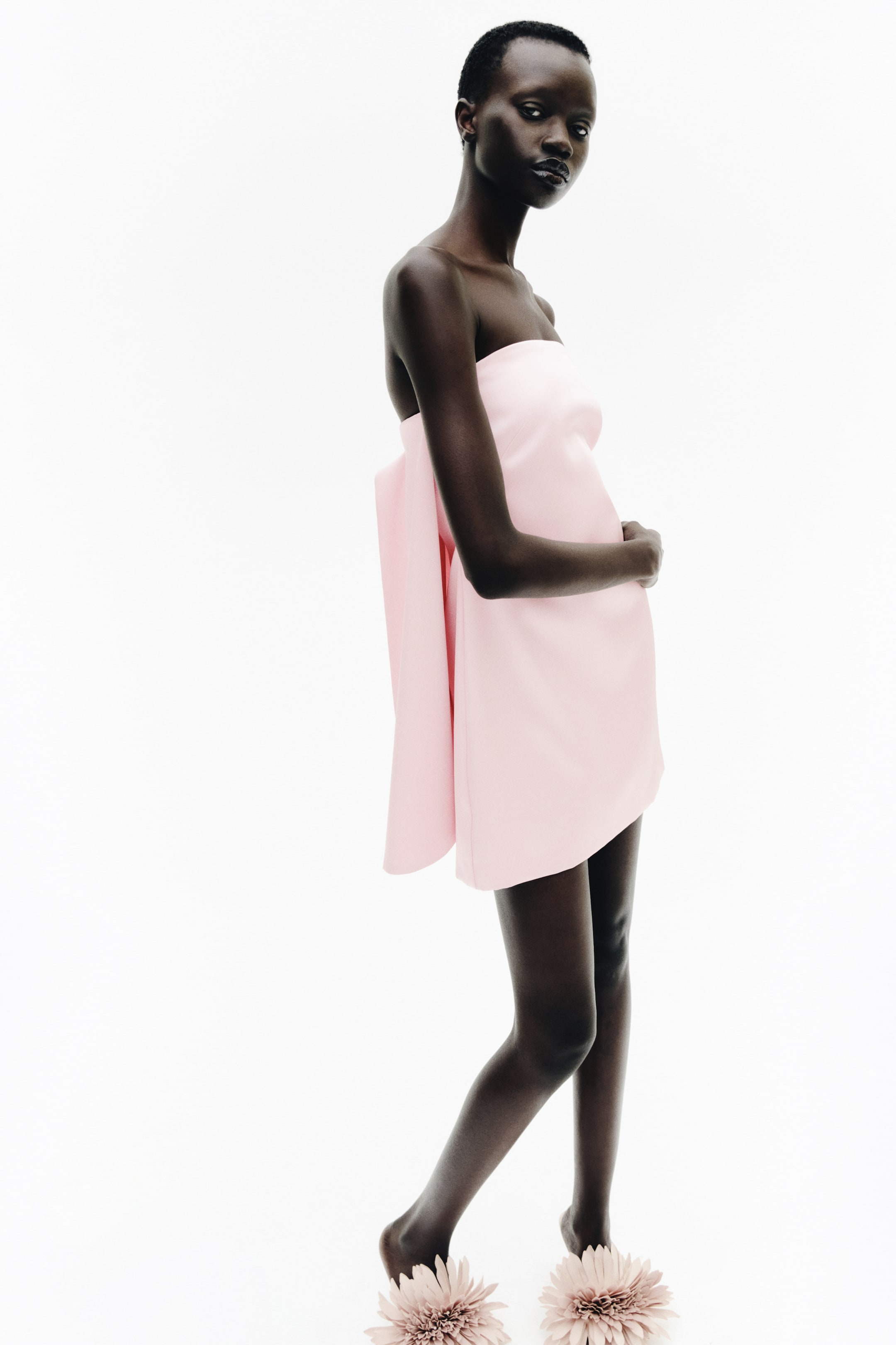 Panel-Detail Bandeau Dress