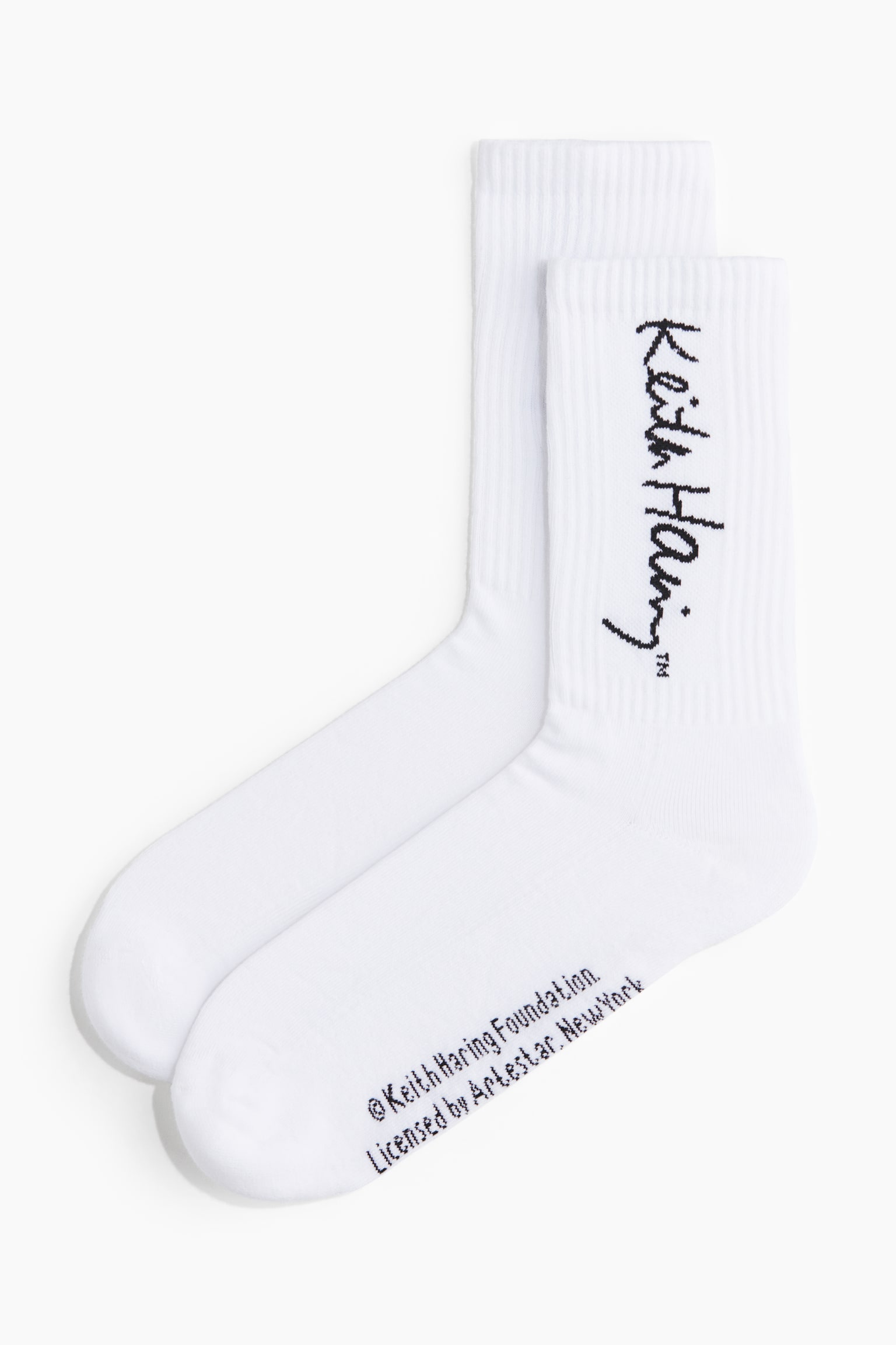 Motif-detail socks - White/Keith Haring/Black/Coca-Cola/White/Coca-Cola/Black/Coca-Cola/Black/Keith Haring/Black/Pulp Fiction/White/Keith Haring/Black/Keith Haring/White/Fanta - 1