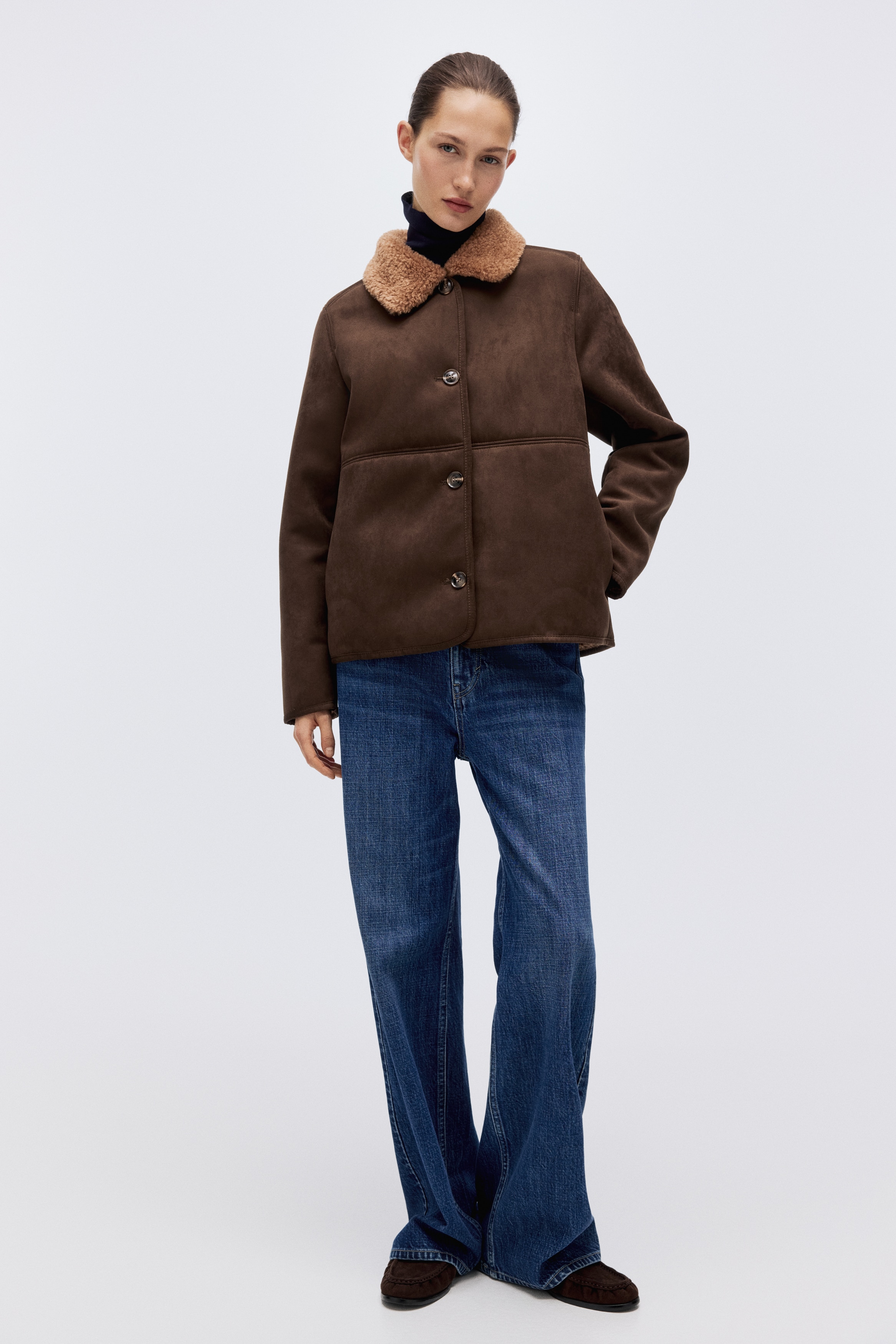 Teddy-collared jacket