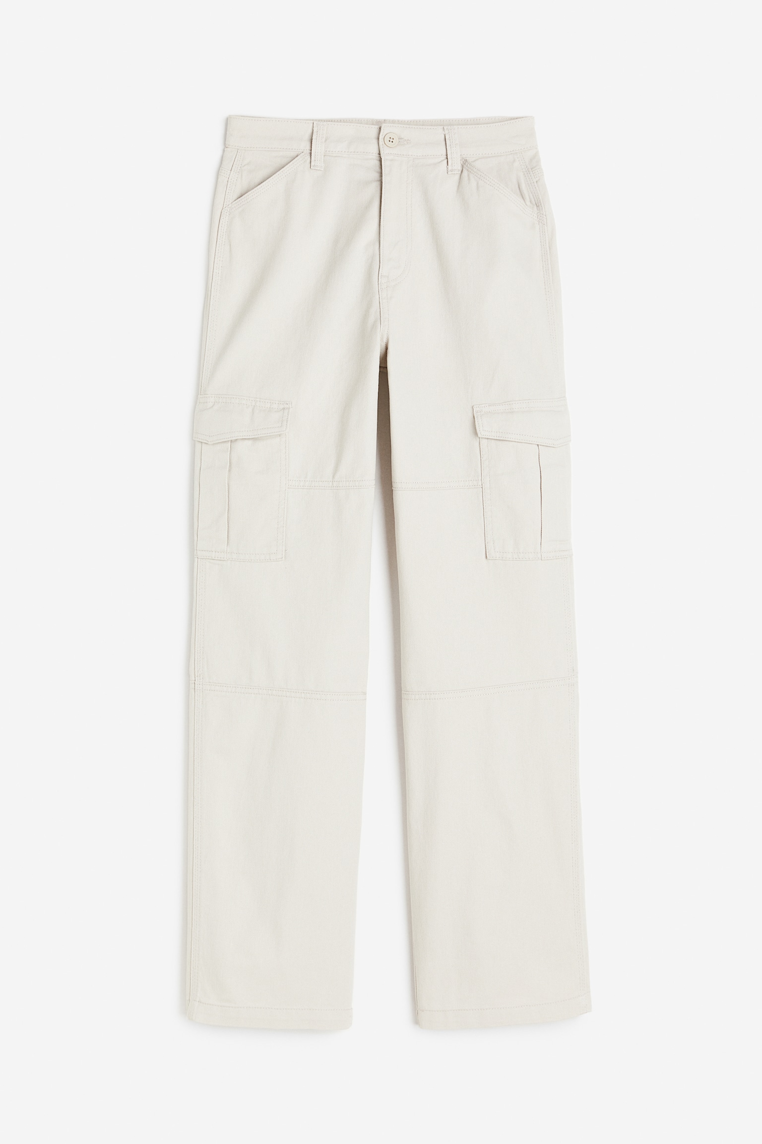 Twill Cargo Pants - Light beige/Black/Dark khaki green/Black - 1